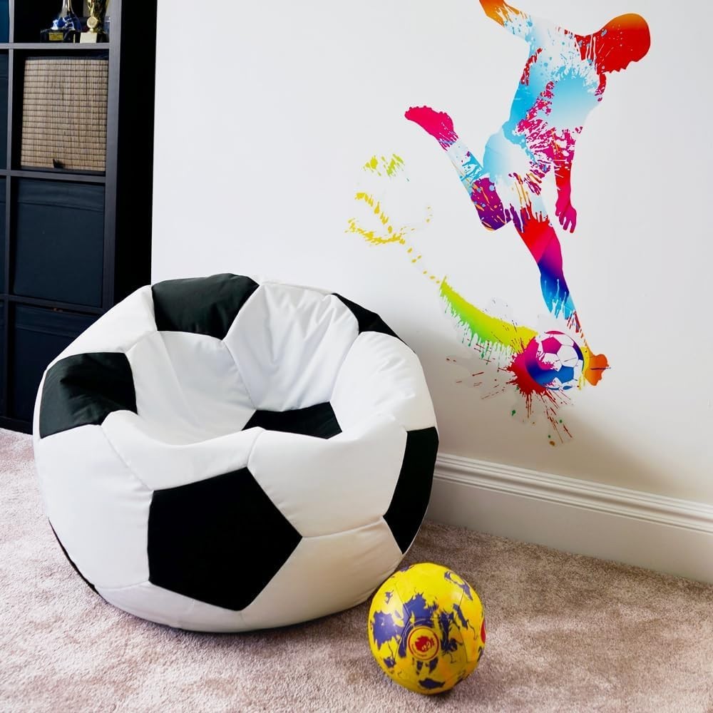Kids Football Bean Bag Chair Kids Room Seat Durable Washable Playroom Gift