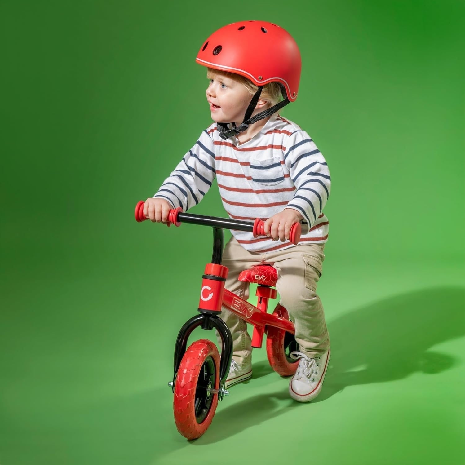 Kids Balance Bike Adjustable Seat Handlebar Training Bike Red Age 2+