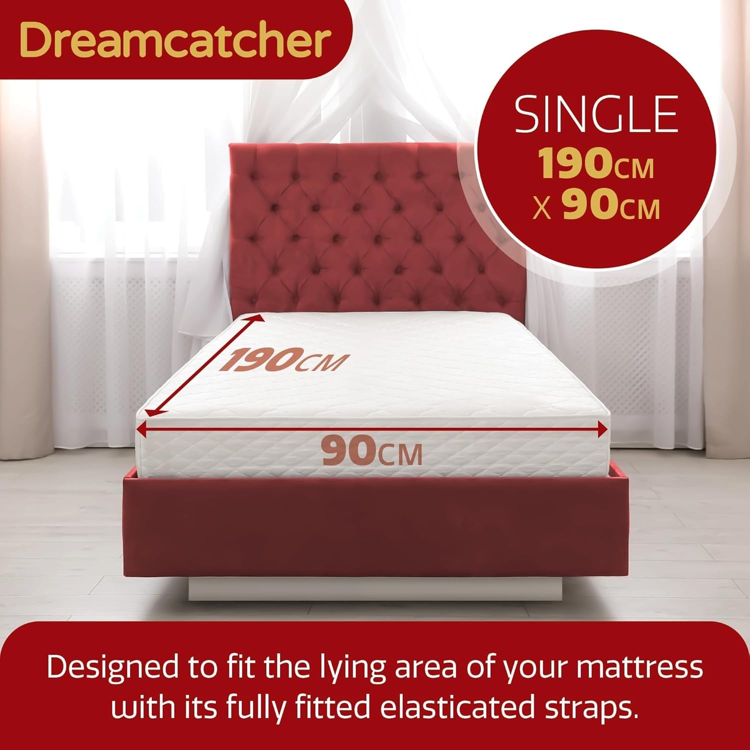 Single Electric Underblanket Fitted Mattress Cover 3 Heat Settings Washable