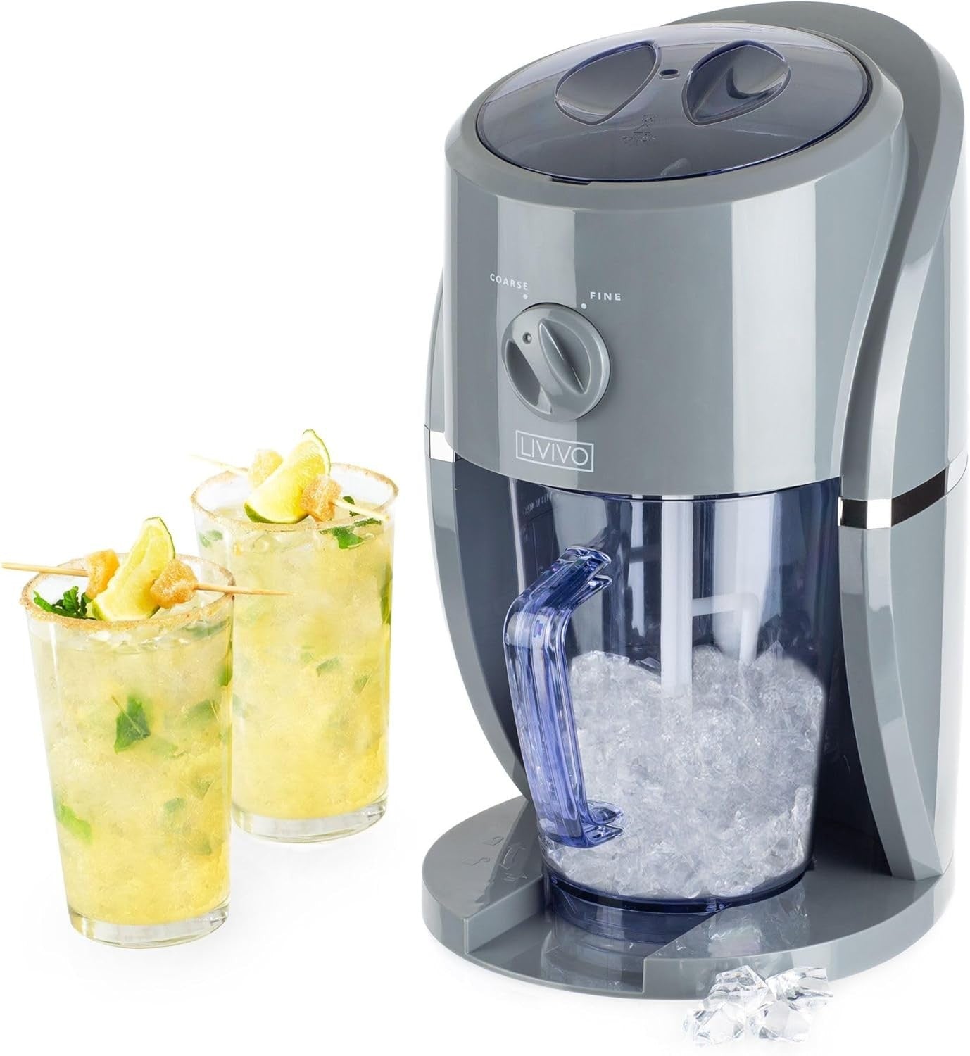 Electric Ice Crusher Snow Cone Slush Machine 1L Hopper Dual Modes