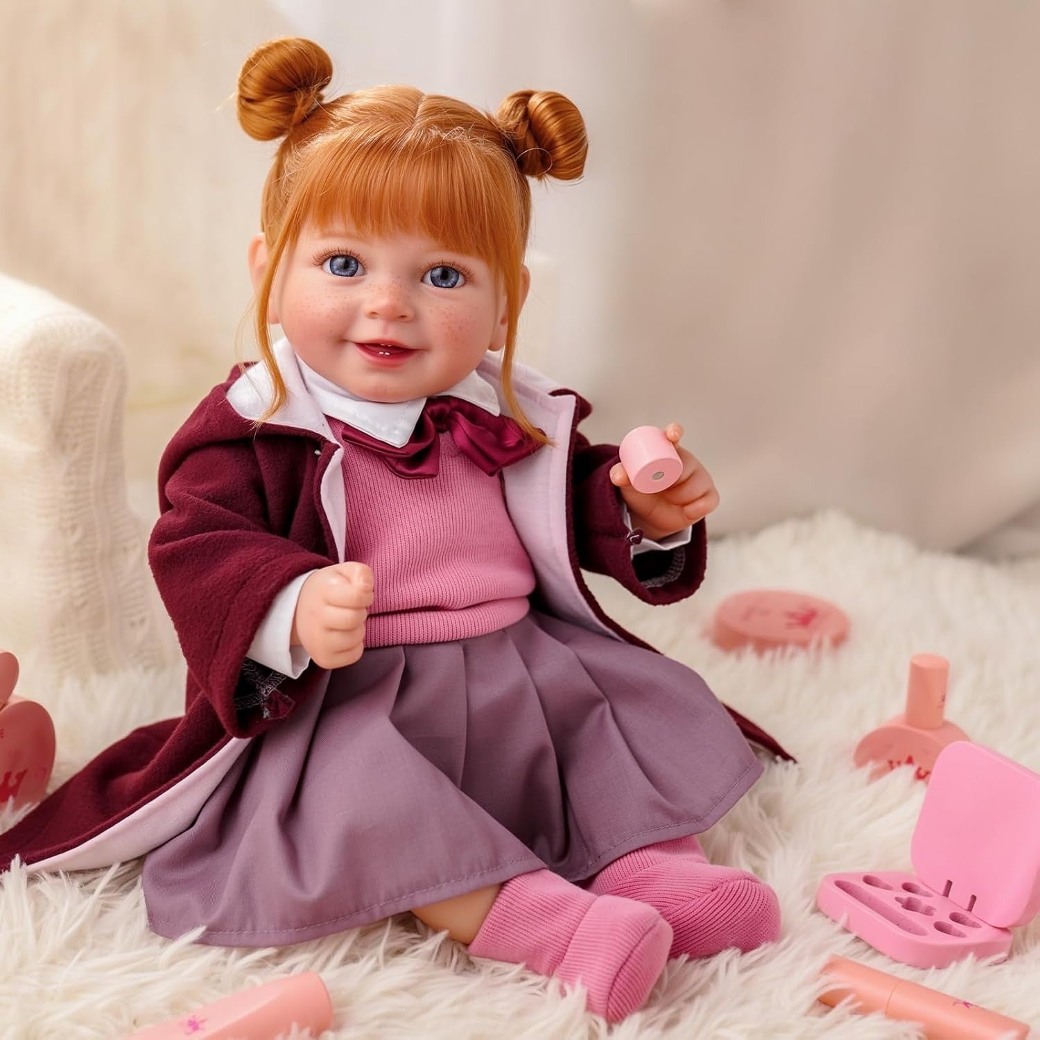 20” Reborn Baby Doll Soft Cloth Body Girl Clothes Accessories