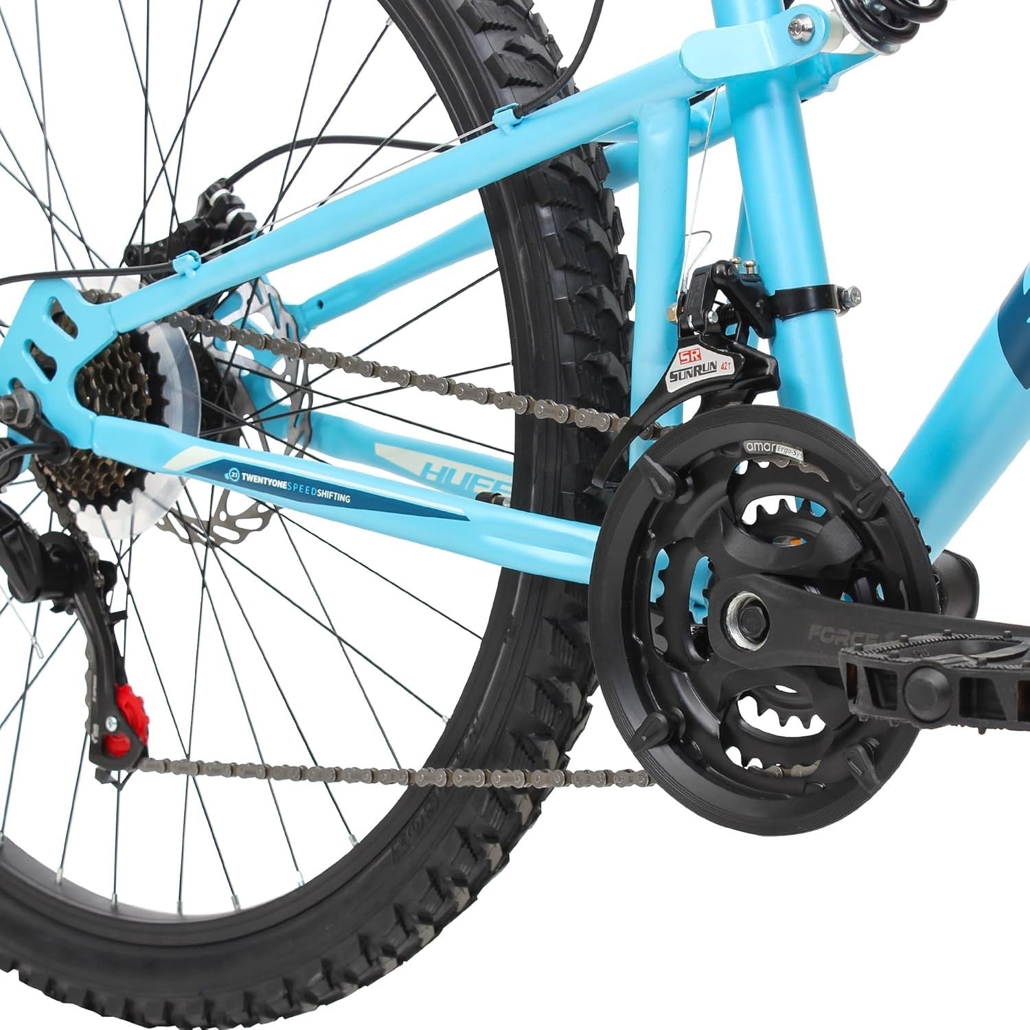 26" Full Suspension MTB Bike Teen 21-Speed Disc Brakes Trail Off-Road