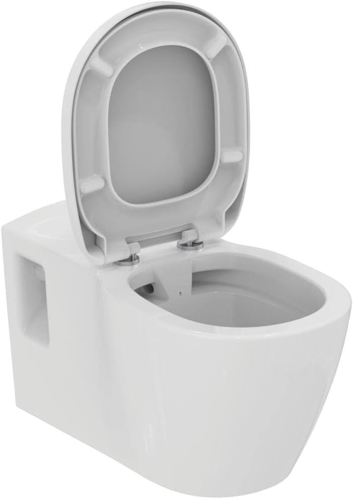 Elongated Toilet Seat White Plastic Standard Close for Concept Freedom