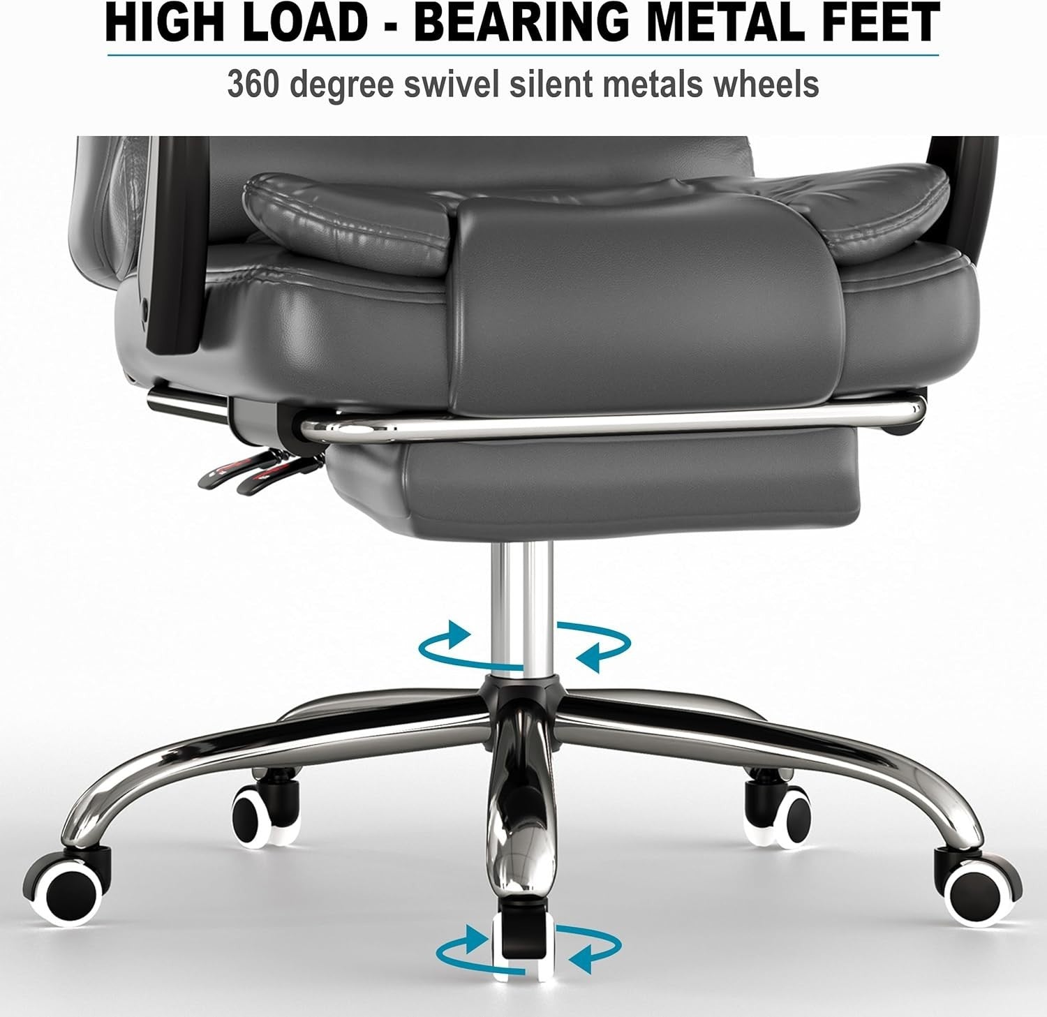 Executive Ergonomic Office Chair Reclining Footrest Swivel Desk Computer Seat Gr