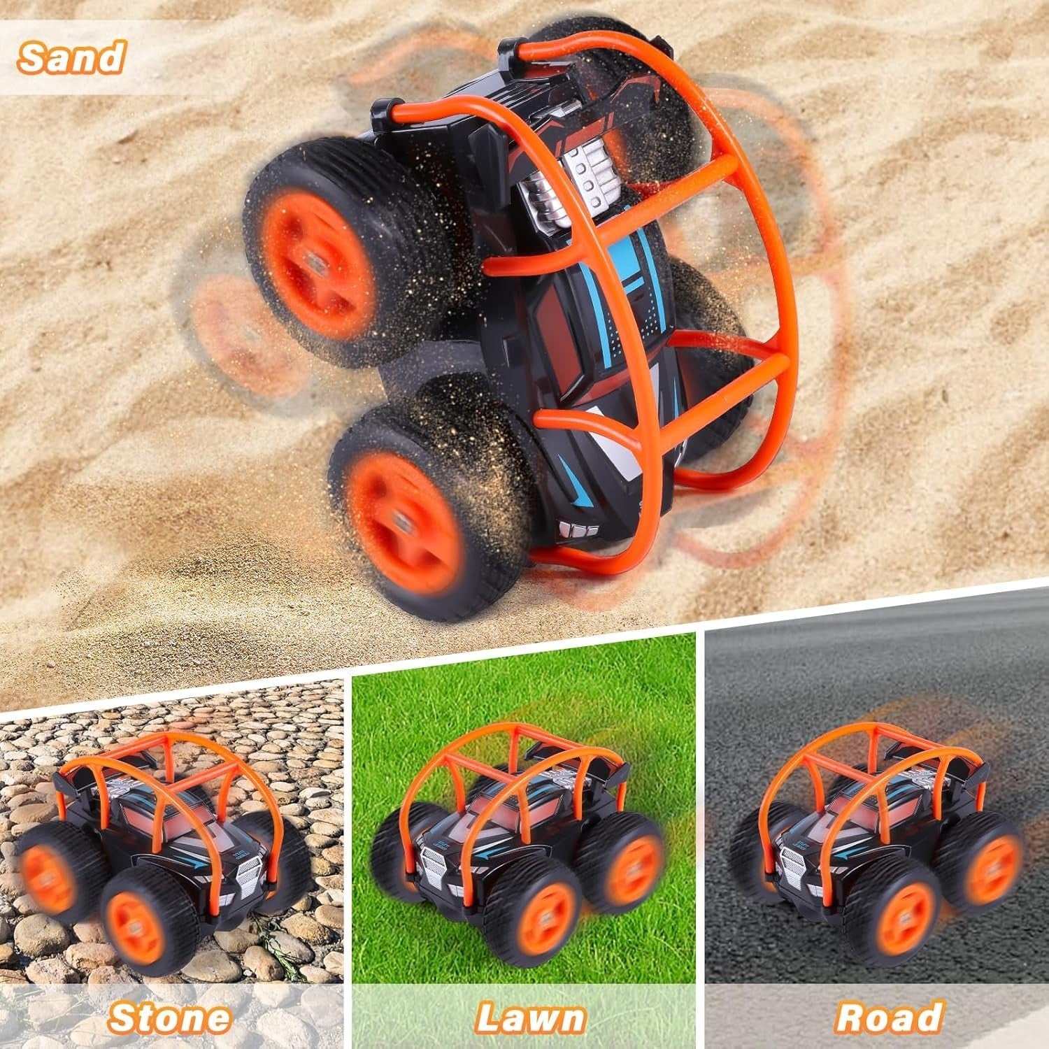 4WD Mini RC Stunt Car 360° Flip Double-Sided Truck – 2.4GHz Remote Control Toy
