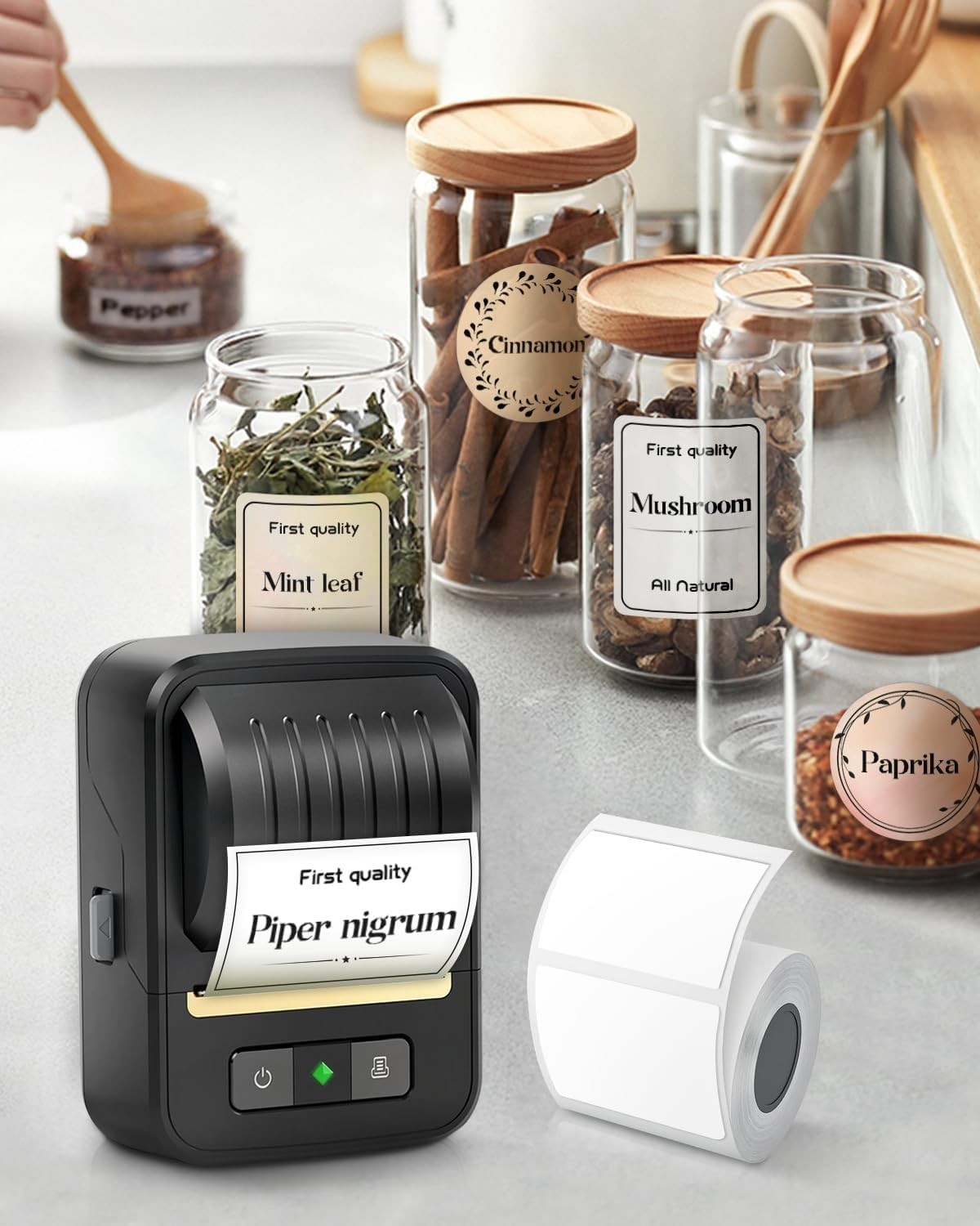 Bluetooth Label Maker Portable Thermal Printer with Tape
