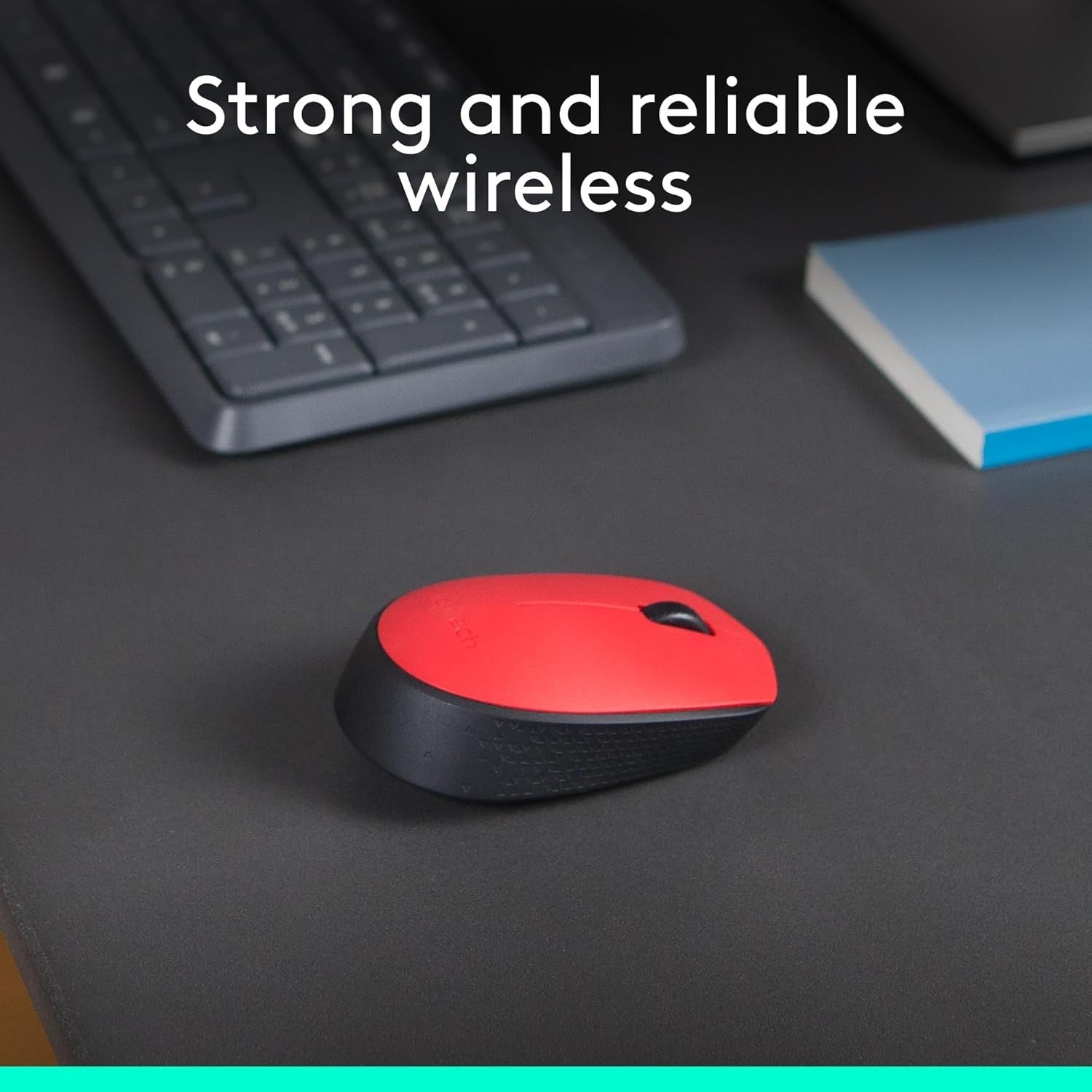 Wireless Mouse 2.4GHz USB Optical Laptop PC 12 Month Battery Red