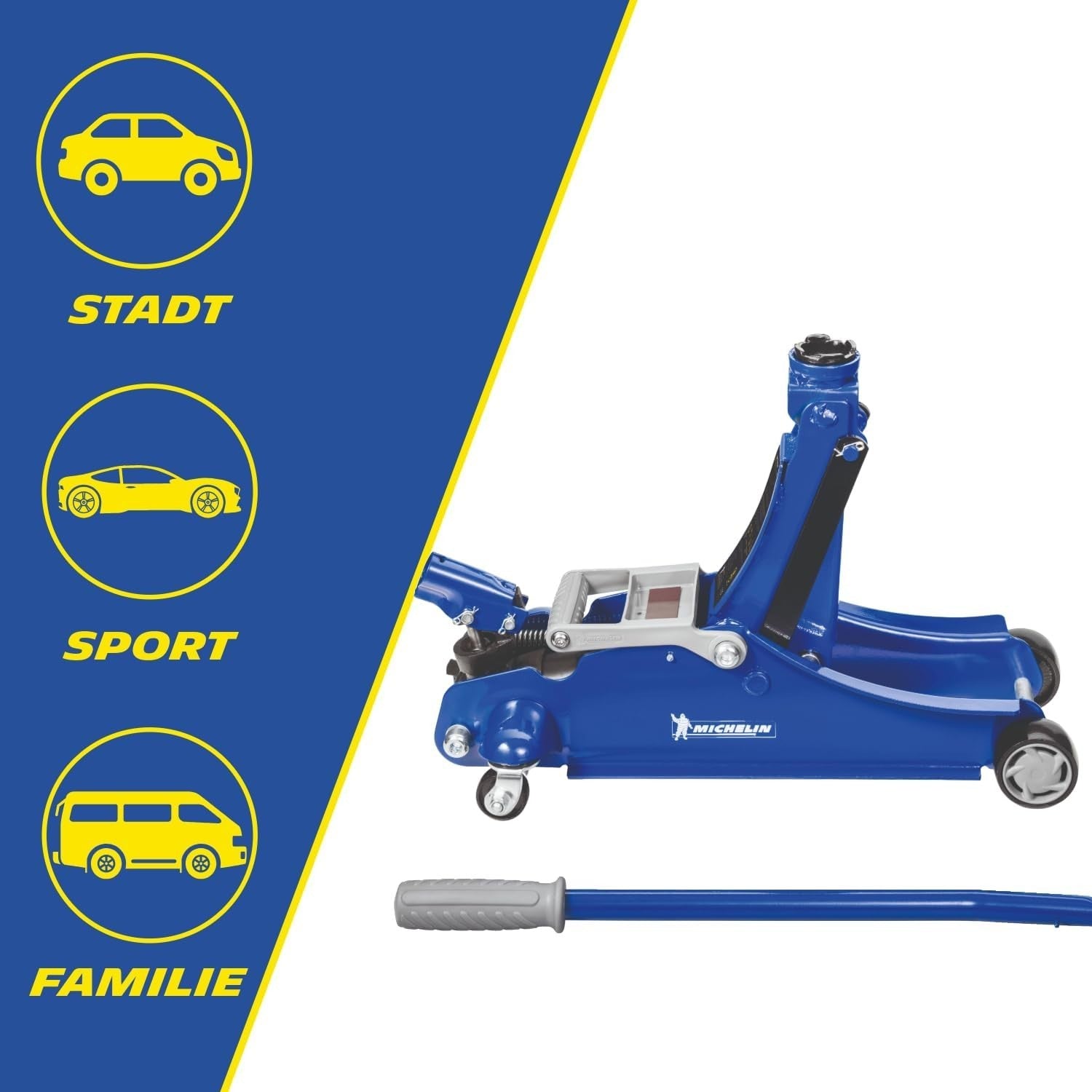 2 Ton Hydraulic Trolley Jack 105–350mm Low-Entry Floor Jack Car Lift Blue