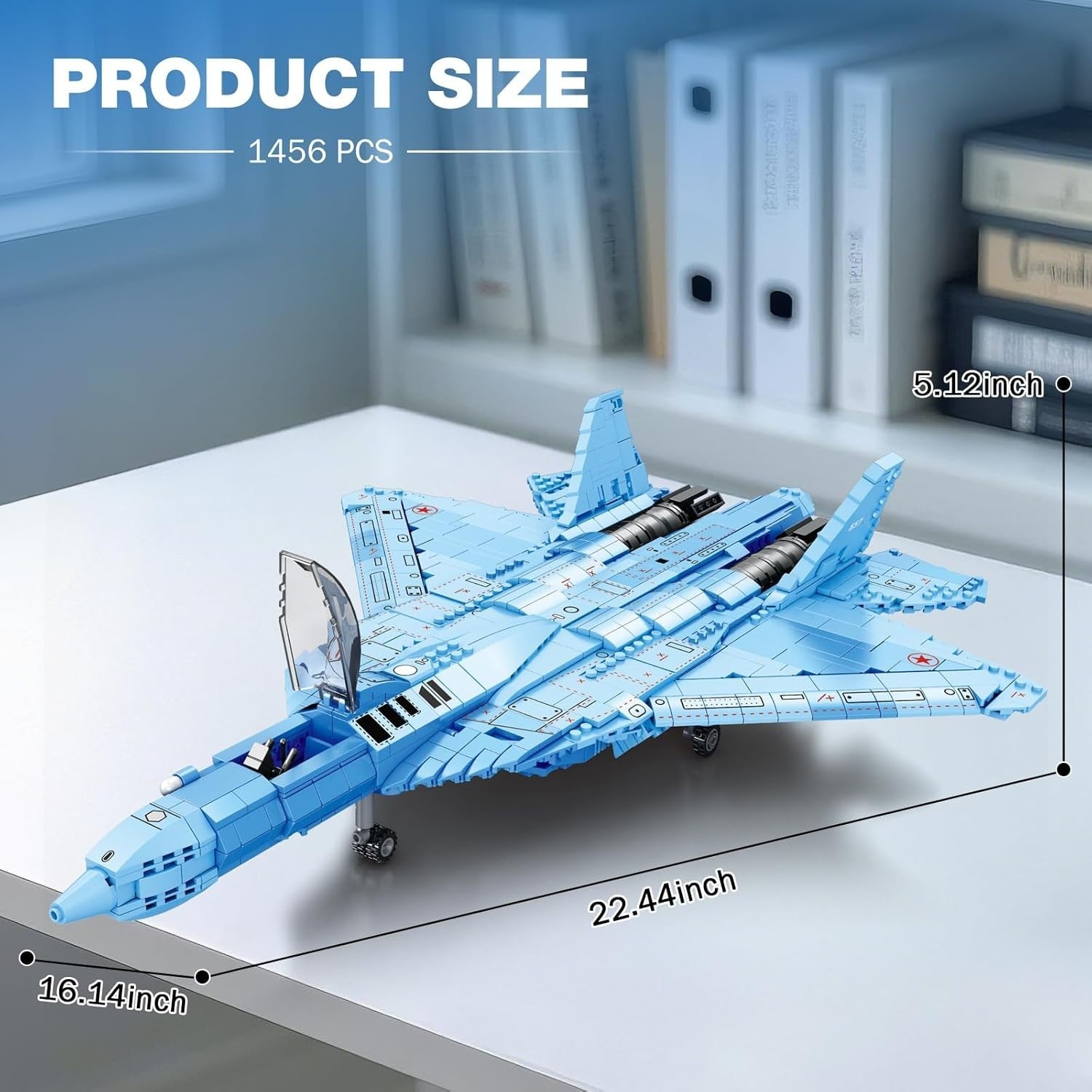 Fighter Jet Model Kit 1456pcs Military Aircraft Block Set Adults 14+