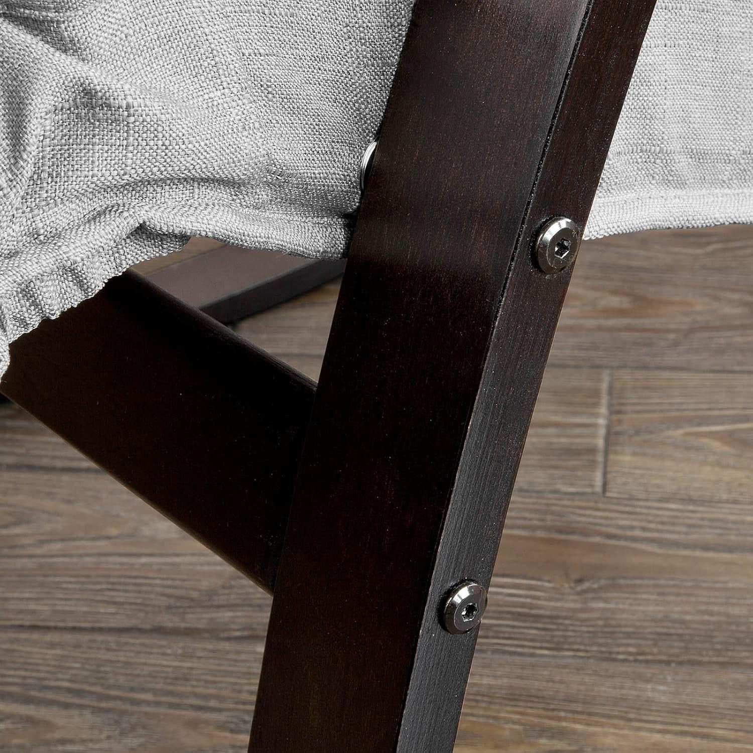 Grey Rocking Chair with Footrest, Recliner Armchair for Adults, 92x66x80cm