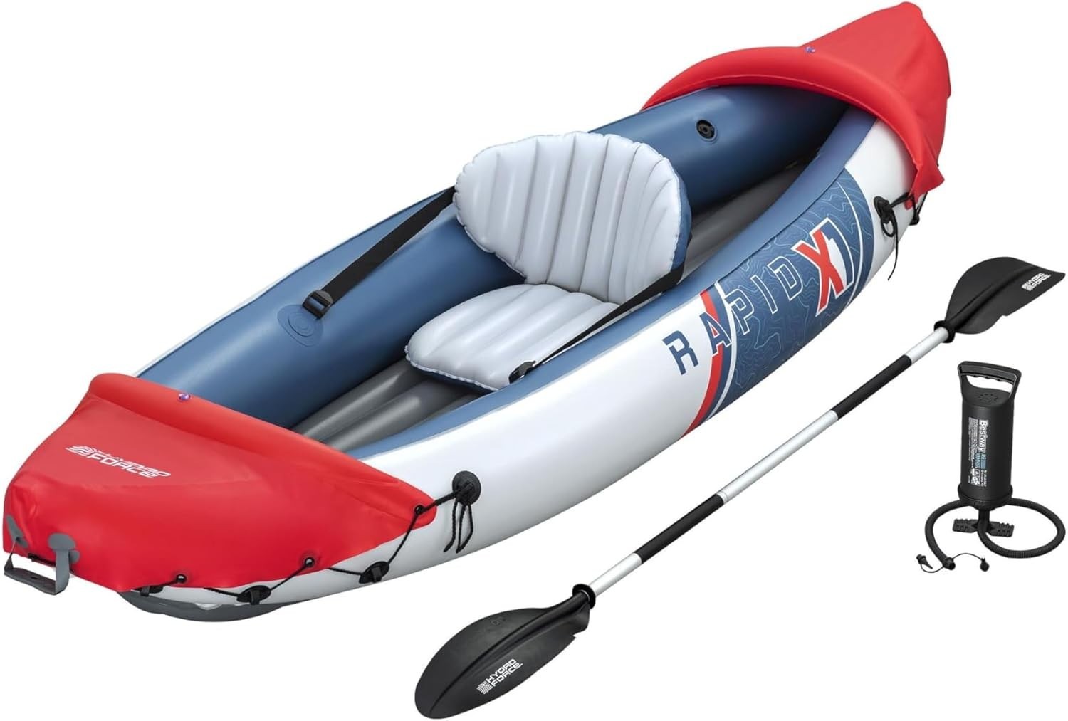 Inflatable Kayak Set w/ Oars Pump Carry Bag PVC River Lake Boat