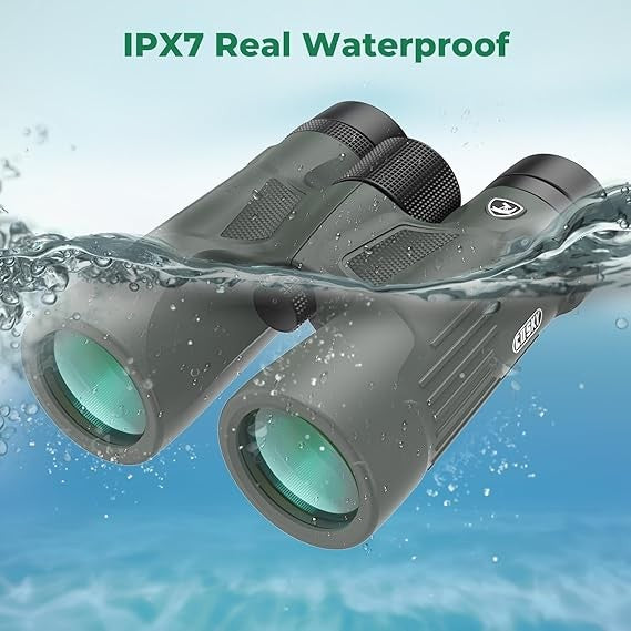 10x42 HD Waterproof Binoculars with Phone Adapter for Bird Watching Hiking