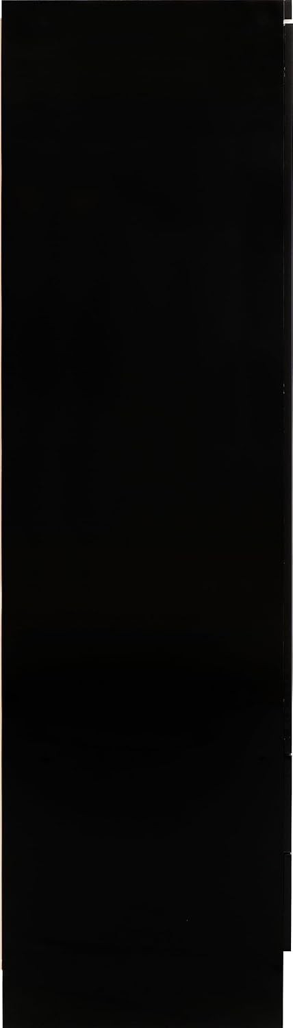 Black Gloss Wardrobe 4 Door 2 Drawer Mirrored Storage Cabinet Clothes Unit