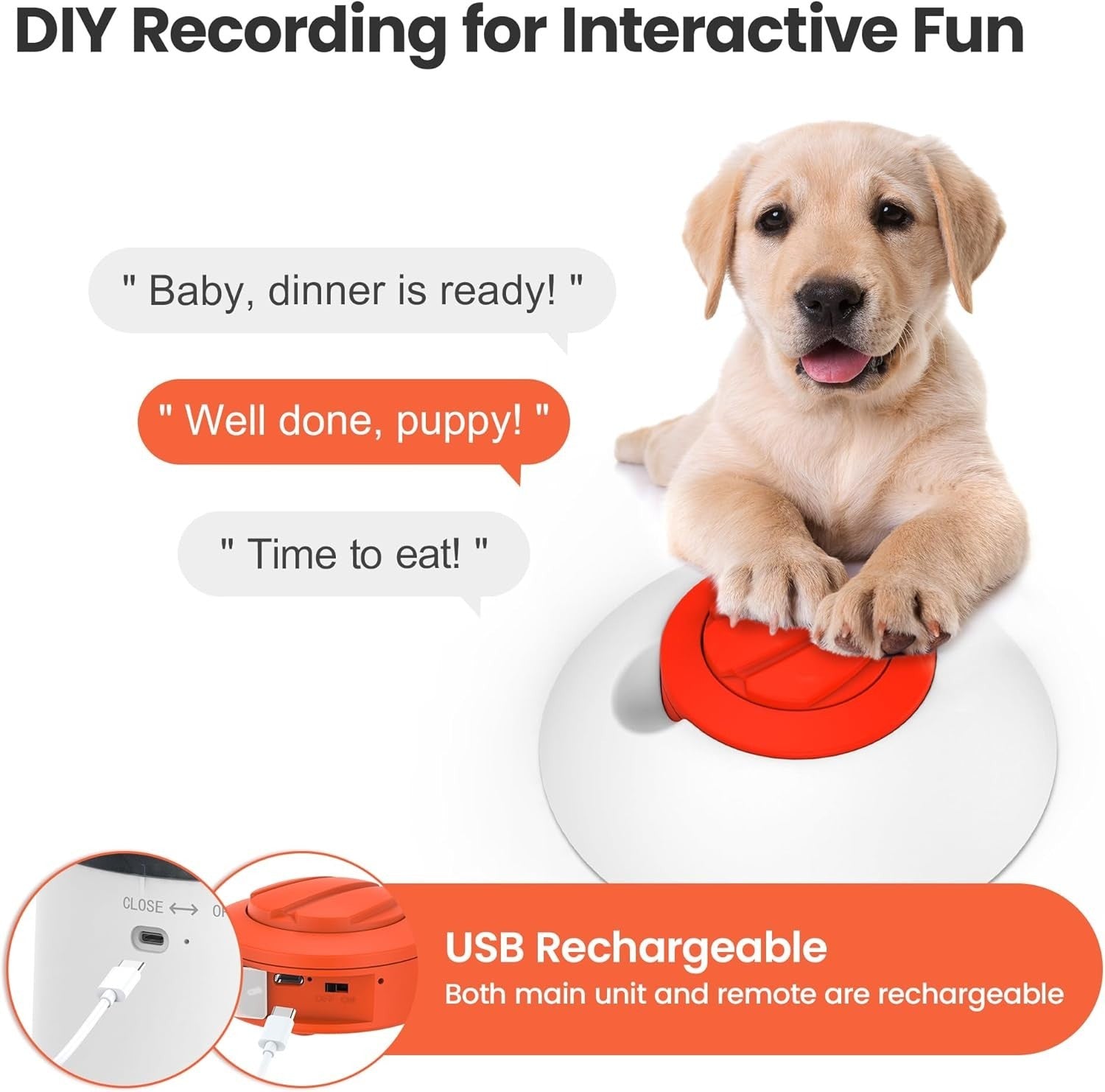 Interactive Dog Puzzle Feeder Toy Remote Treat Dispenser Rechargeable