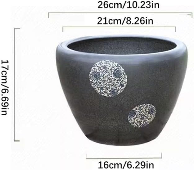 Retro Ceramic Floor Fish Tank Indoor Balcony Pond S