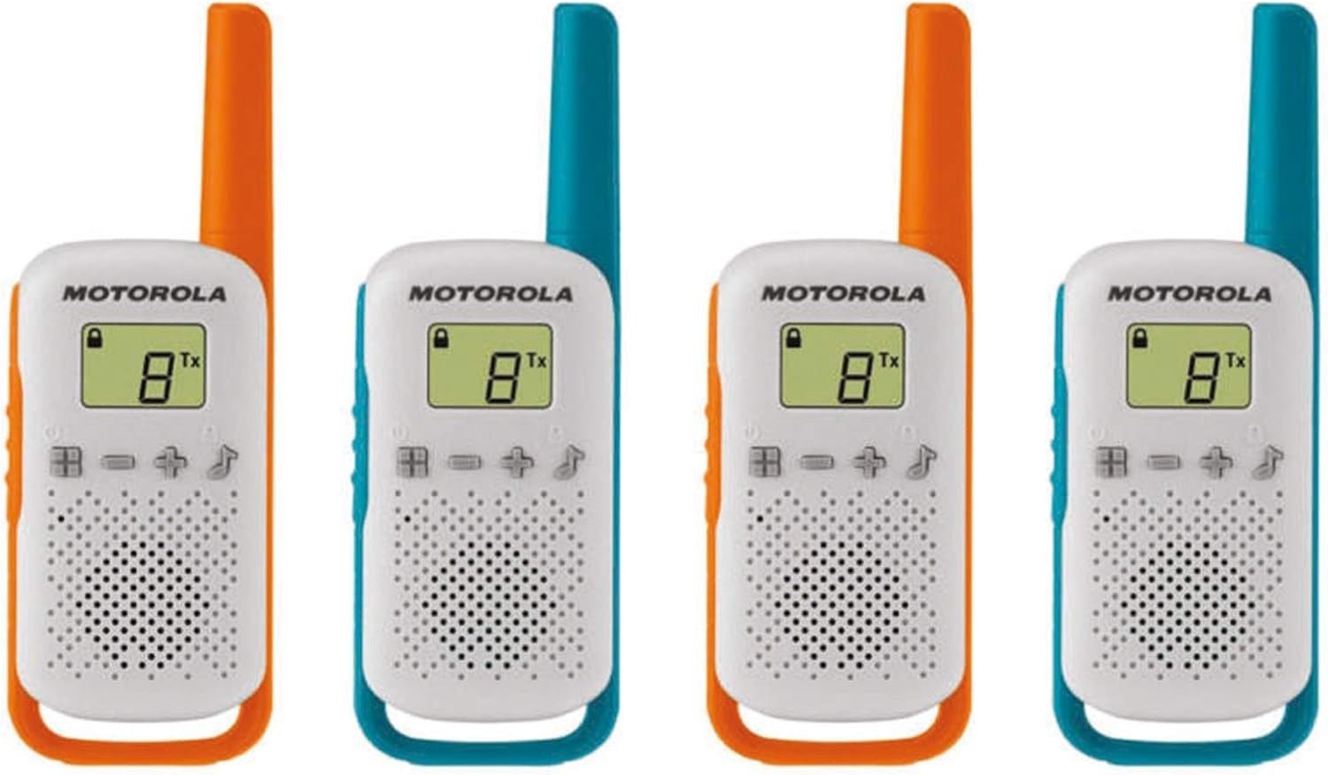 PMR446 Walkie Talkies Quad Pack Digital Display Long Range 4 Radios