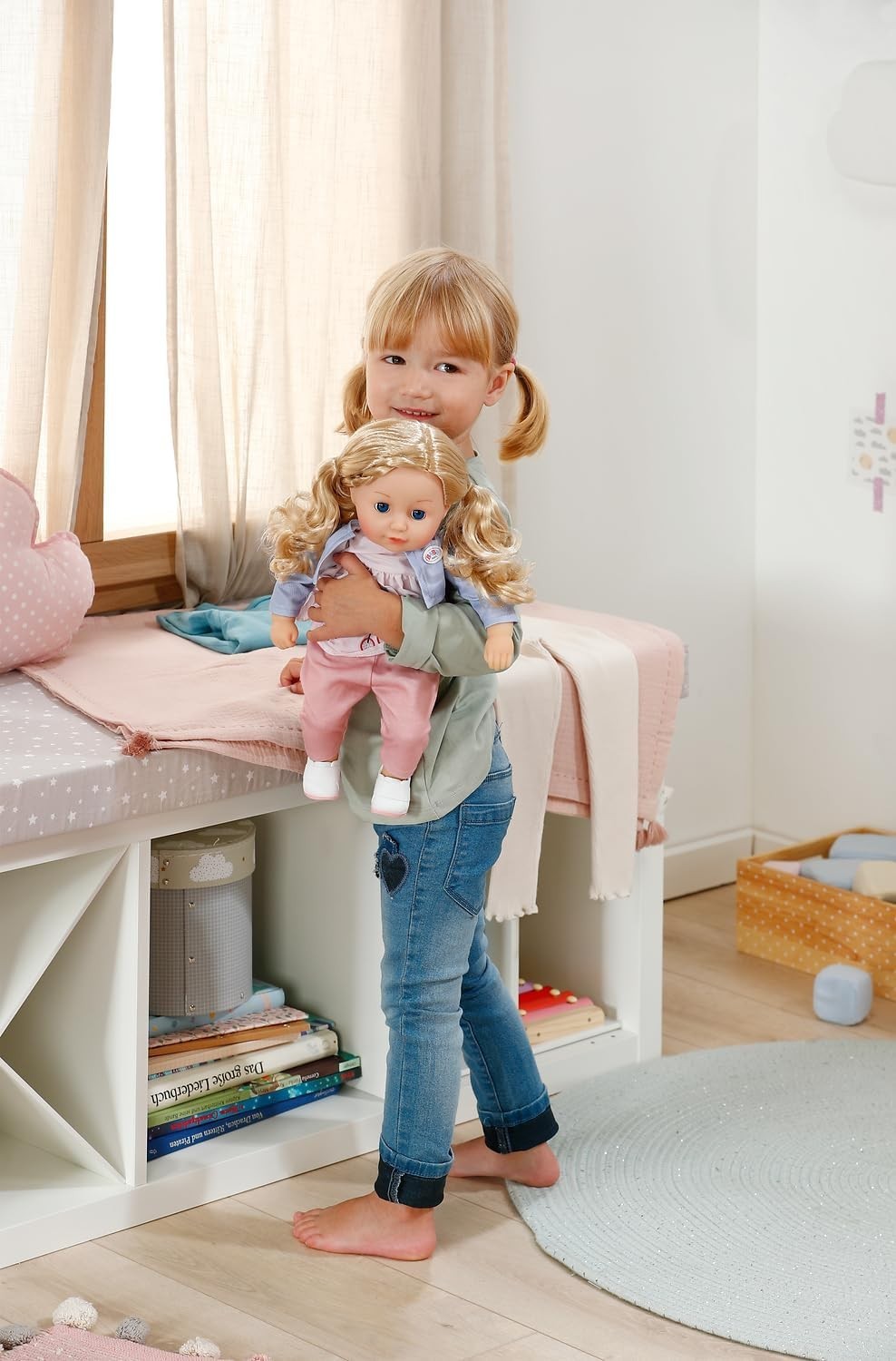 36cm Soft Baby Doll Blonde Hair Sleeping Eyes Toddler Safe 1+