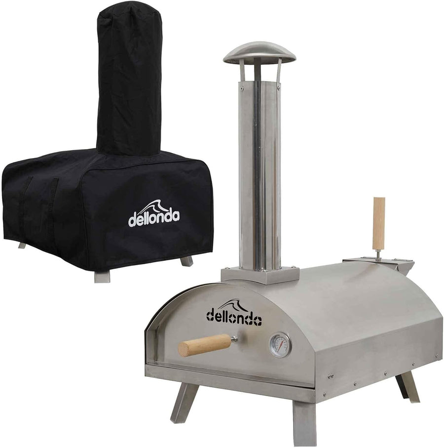 Portable Wood Fired Pizza Oven | Stainless Steel BBQ Grill w/ Cover & Bag