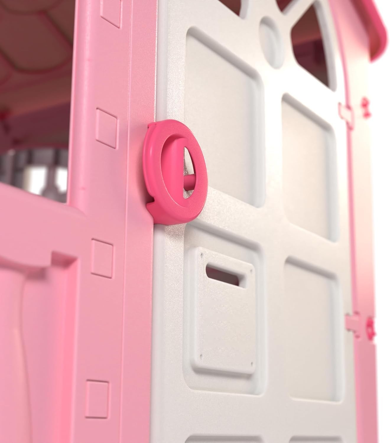 Kids Plastic Playhouse Pink Indoor Outdoor Garden House Ages 2+