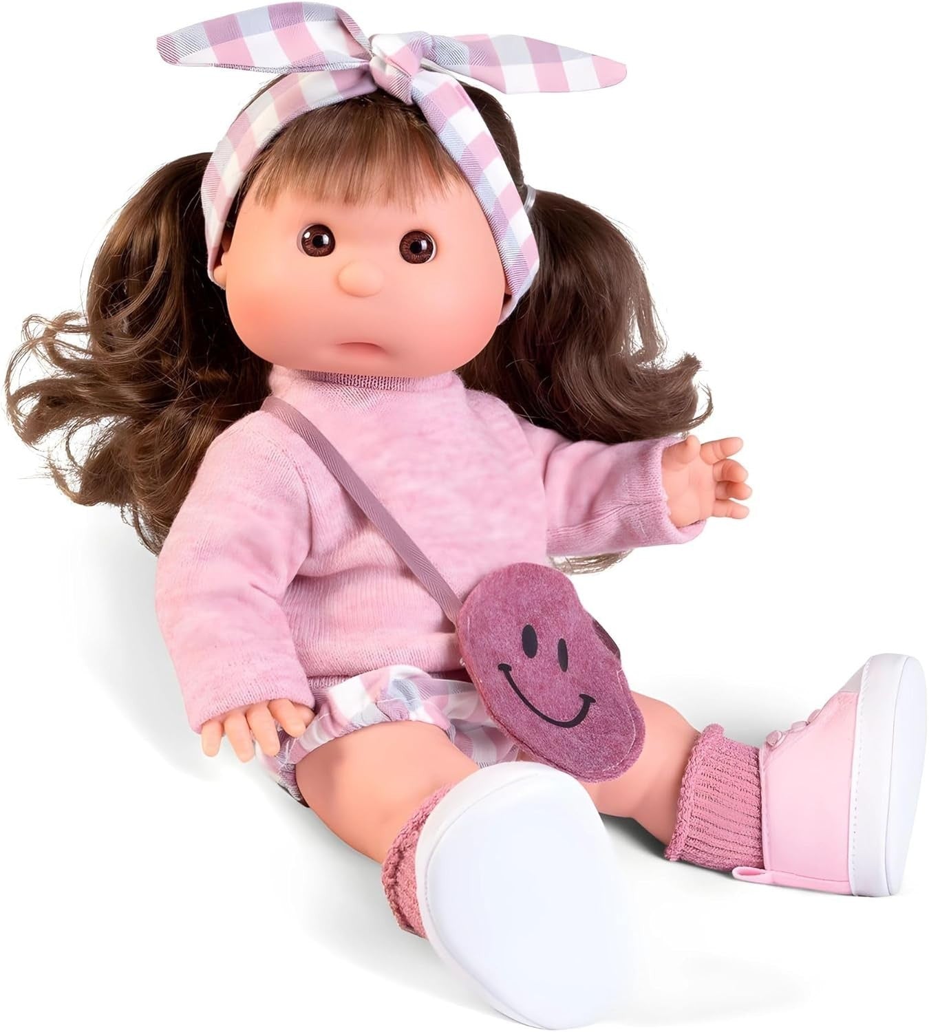 38cm Fashion Doll with Bag Poseable Vinyl Body Headband Accessories Gift
