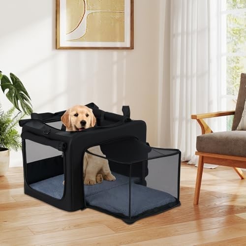 🌟 Portable & Comfortable Pet Carrier This foldable pet carrier bag provides a c