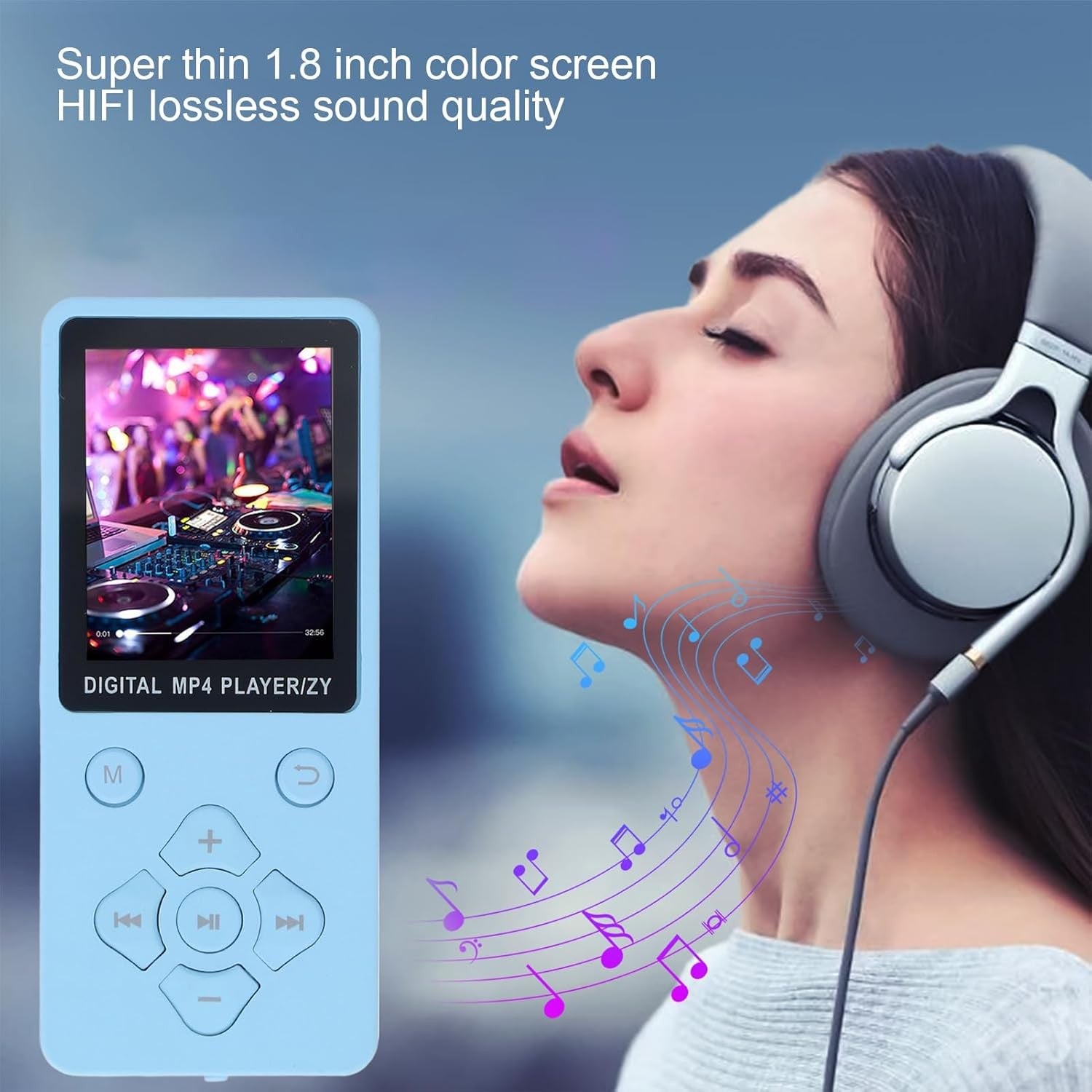 Bluetooth 5.0 16GB MP3 & MP4 Player 1.8″ Color Screen, FM & Recorder