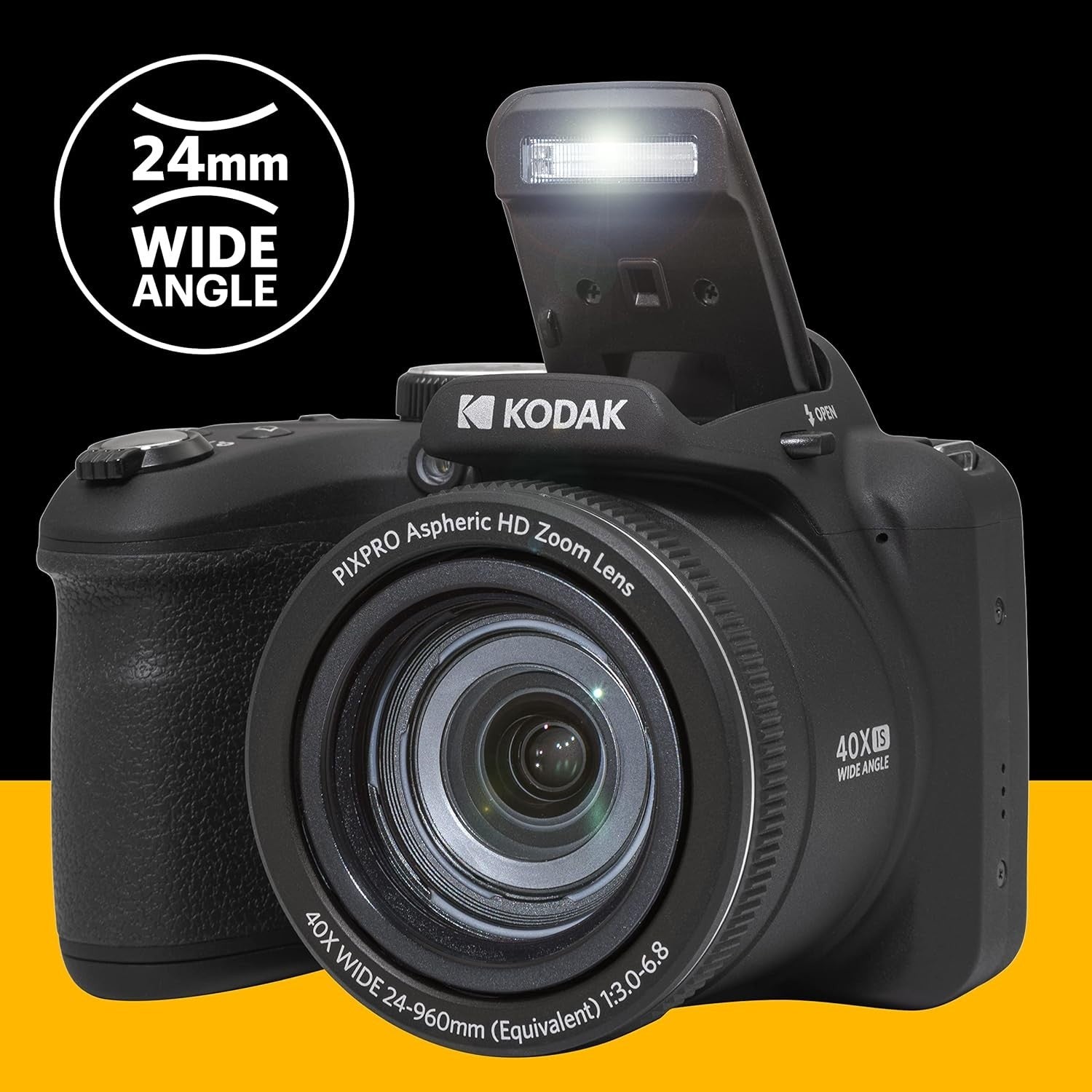 20MP Digital Bridge Camera 40X Zoom 24mm Wide Angle Full HD