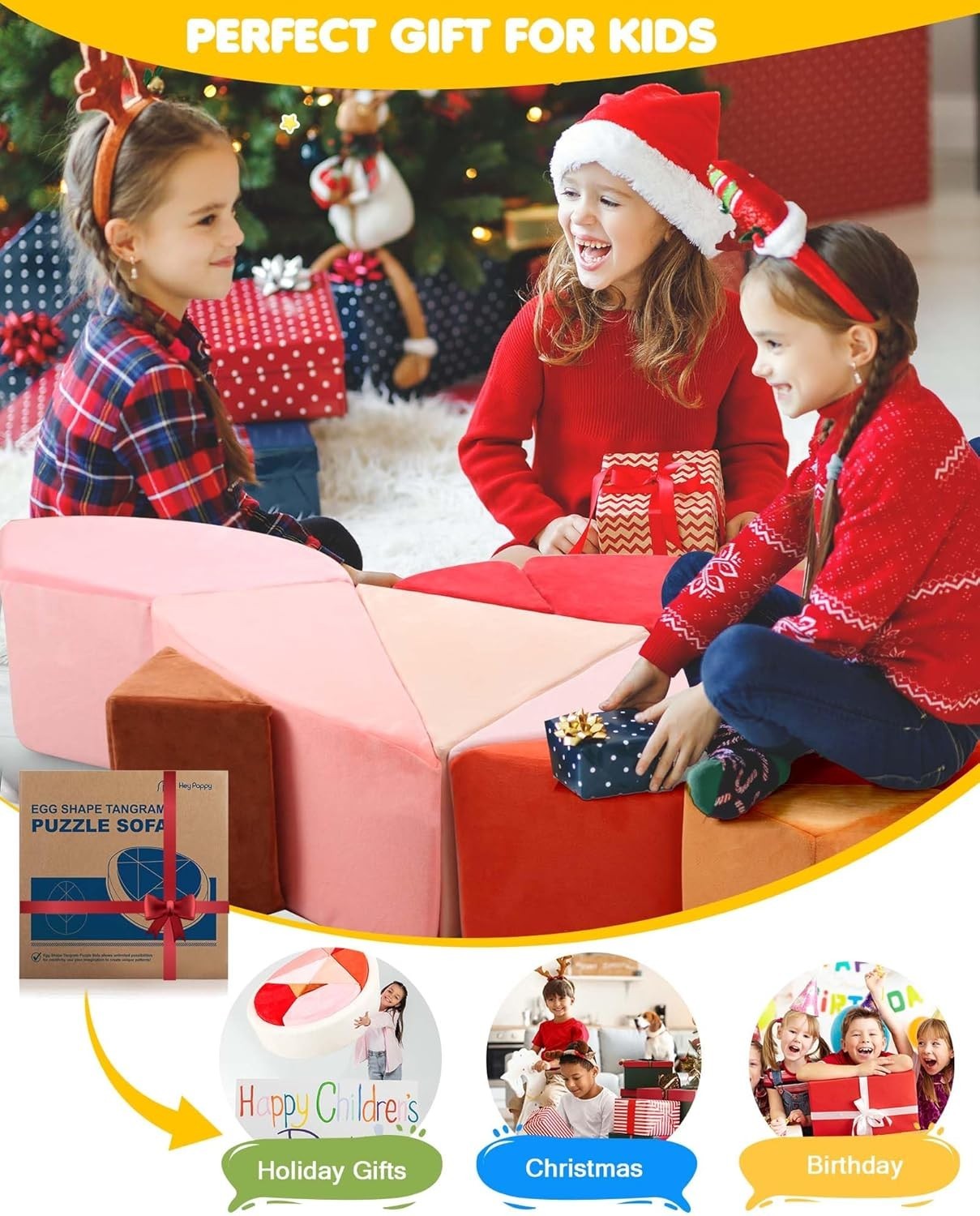 Modular Kids Egg-Shaped Play Sofa with Ball Pit – Soft, Creative Fun
