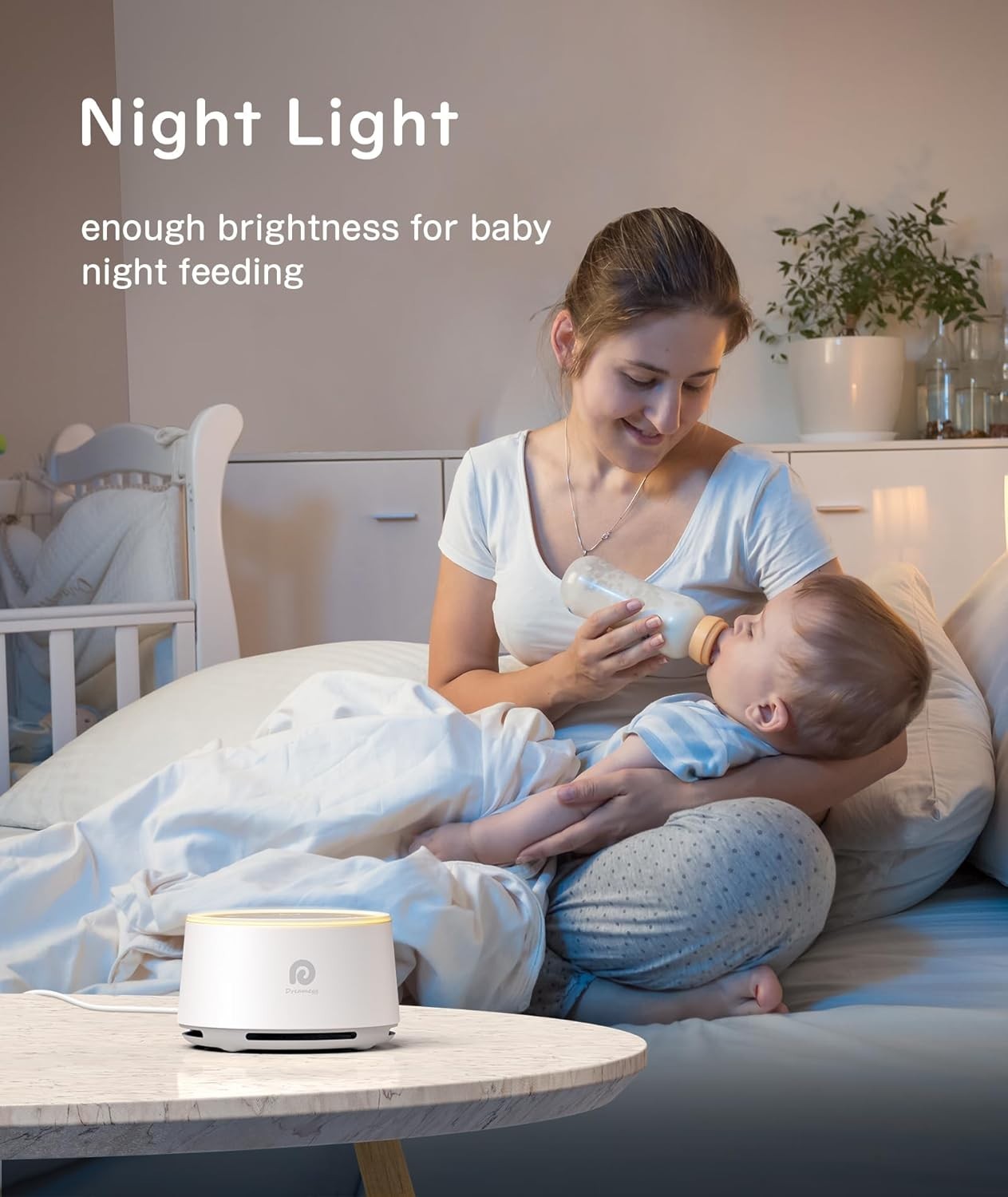 White Noise Machine for Baby & Adult, 24 Nature Sounds, Night Light