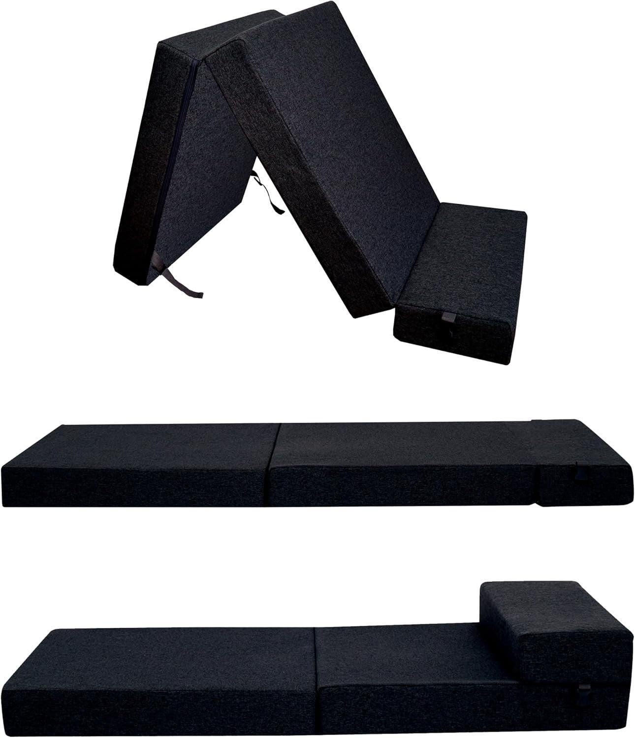 Fold Out Z Bed Chair Mattress Sofa Futon Guest Single Seat Kids Adult