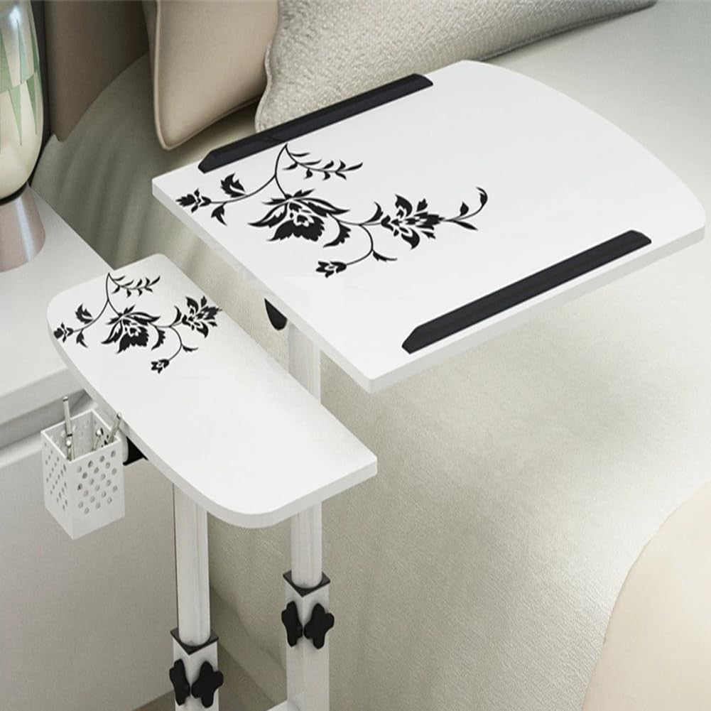 Adjustable Tattoo Workstation Rolling Table with Wheels Height & Tilt Portable