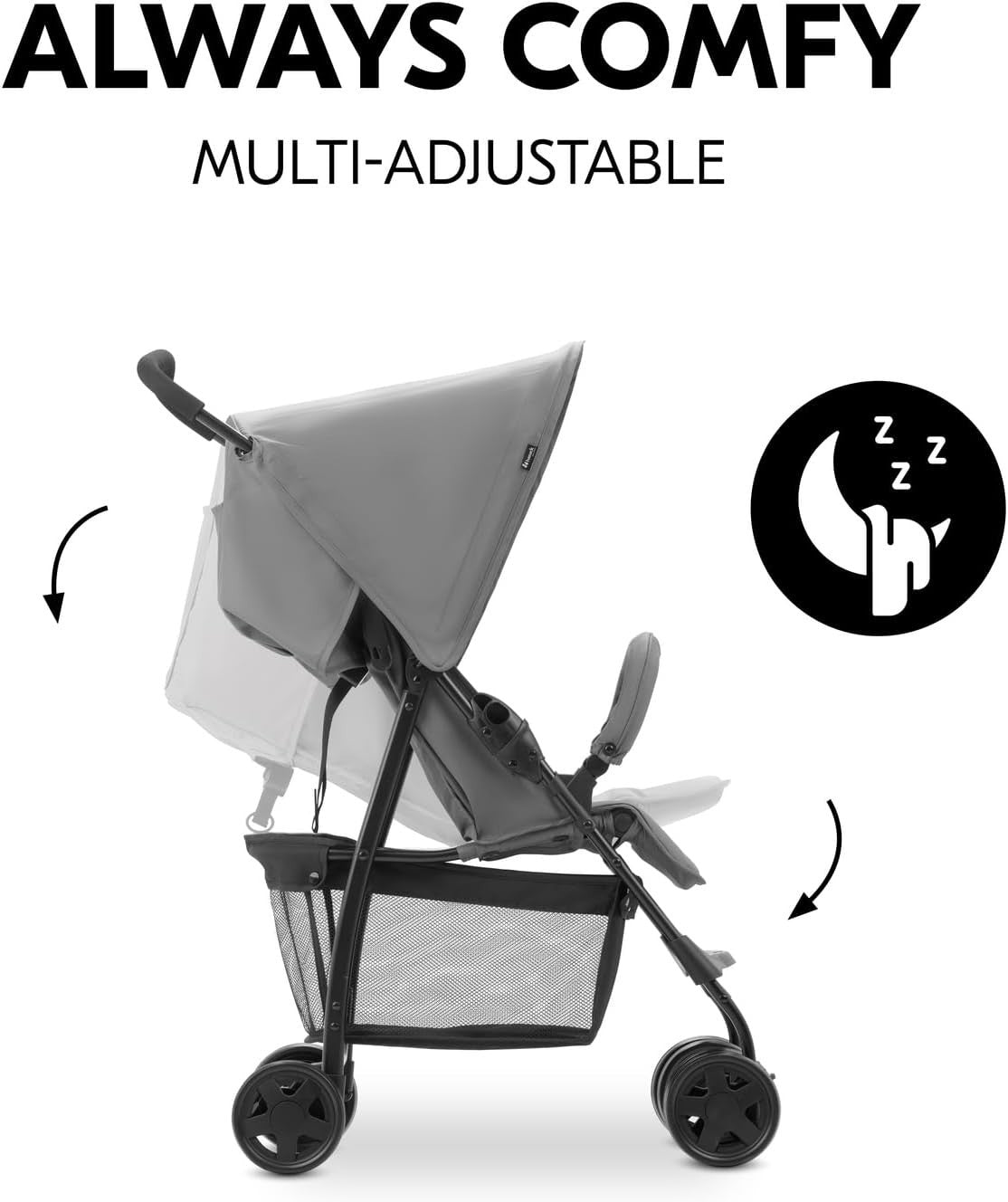 Grey Travel Pushchair Ultra Lightweight 5.9kg Compact Fold Buggy from Birth