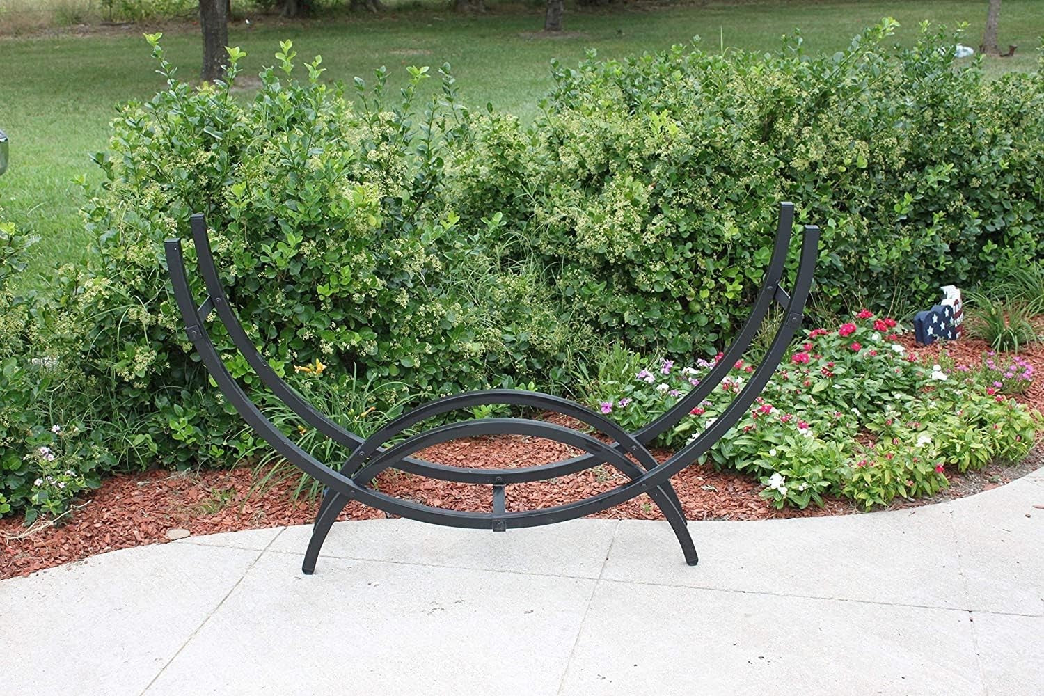 Outdoor Steel Firewood Rack with Protective Cover – Durable, Rustproof