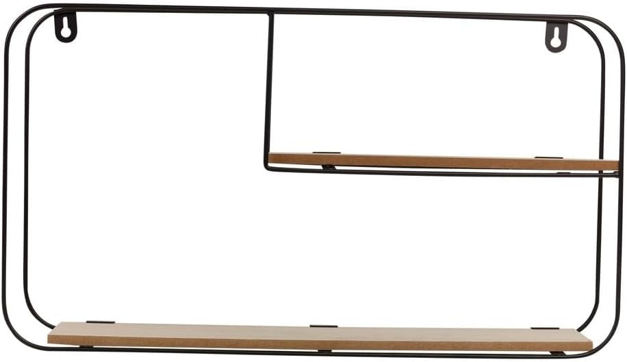 Modern Wall Mounted 2 Tier Metal Floating Shelves Display Rack Home Storage