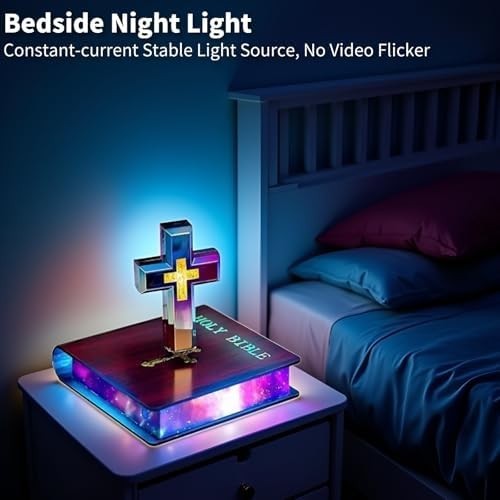 Magnetic Levitating Cross Lamp Floating 360° LED Touch-Control Night Light
