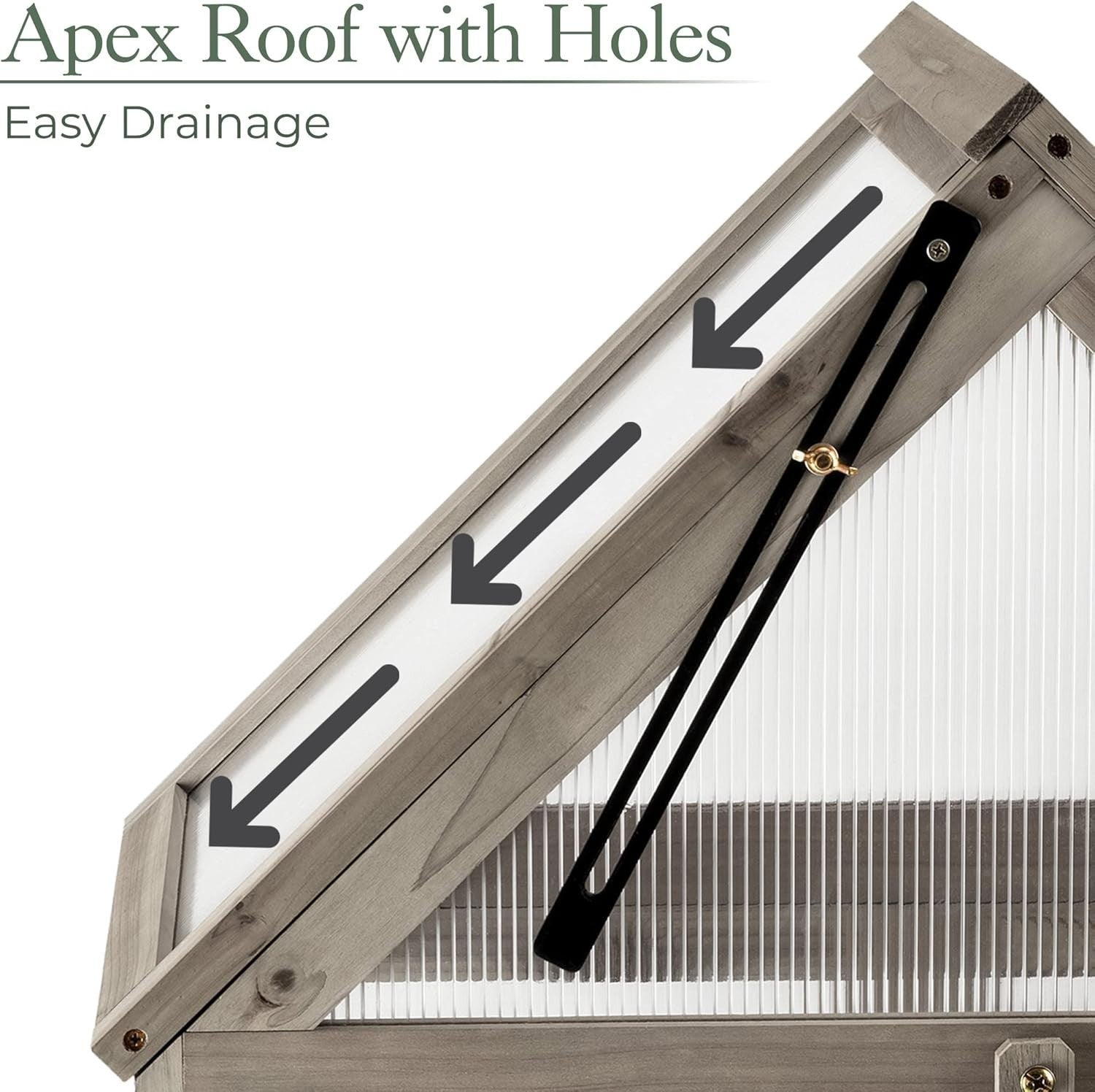 Wooden Lean-To Greenhouse Cold Frame | Polycarbonate Windows Garden Growhouse