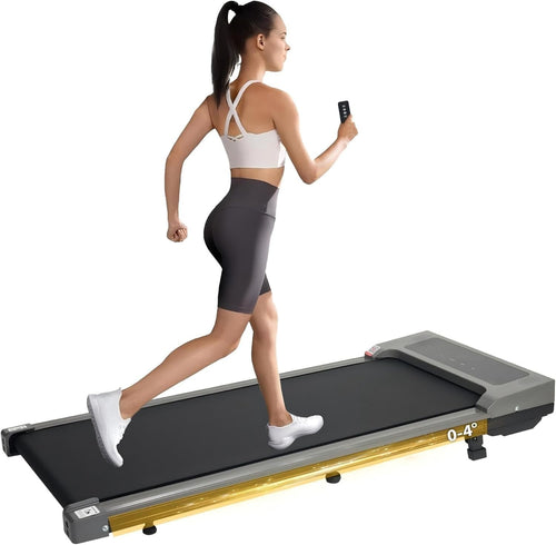 Under Desk Treadmill 0-6.5% Incline Portable Walking Pad 12km/h Quiet Motor