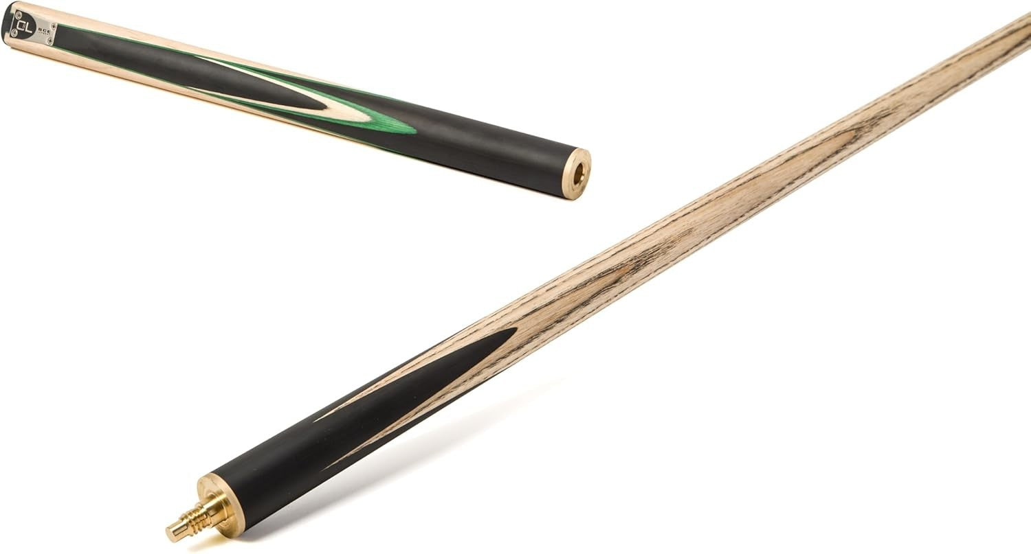 English 8 Ball Pool Cue 3/4 Joint 9mm Tip Ash Shaft + Case Extension