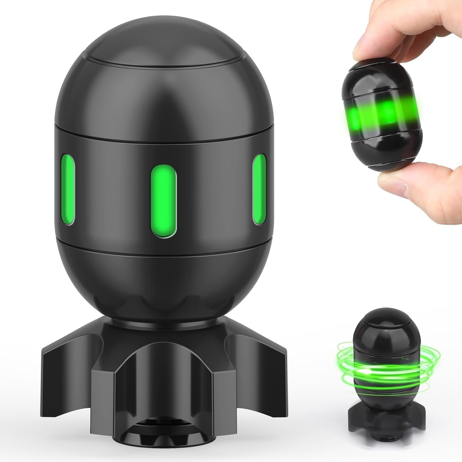 Glow Metal Fidget Spinner Atomic Desk Gyro Stress Relief EDC Toy