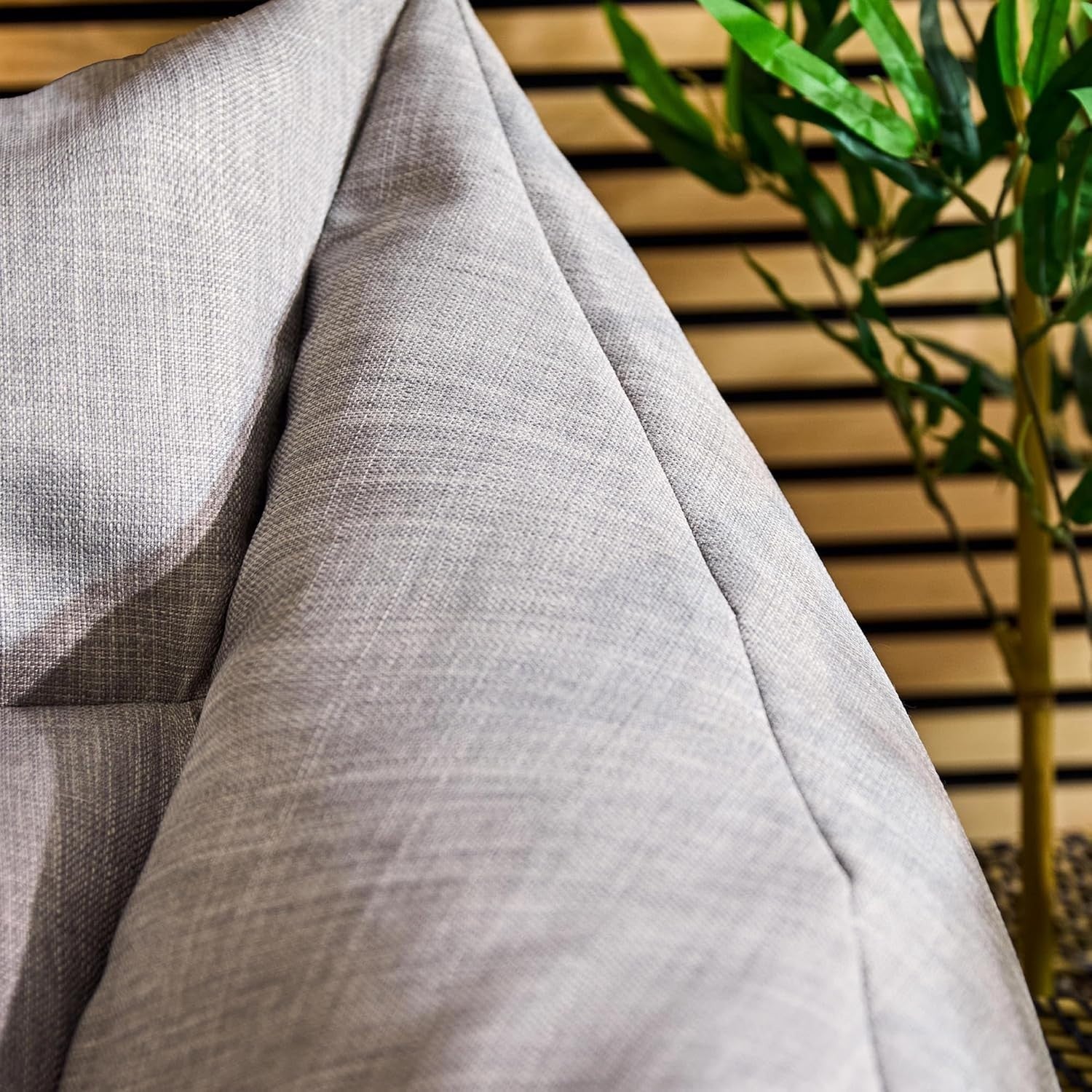 Large Grey Bean Bag Chair Indoor Outdoor Water-Resistant Armchair Seat