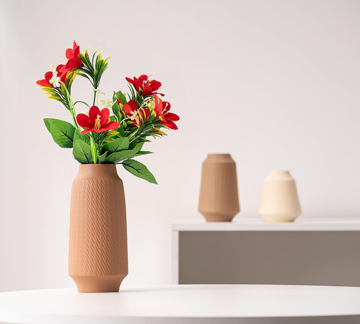 Ceramic Vase Set of 3 Modern Boho Flower Vases Home Office Decor