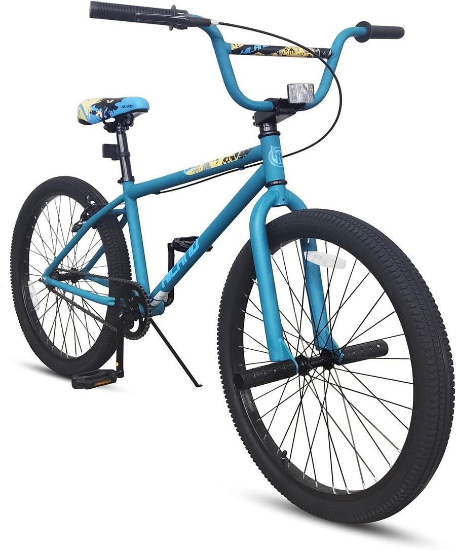Kids BMX Bike 24" Wheel Adjustable Seat 2 Pegs Durable Steel Frame