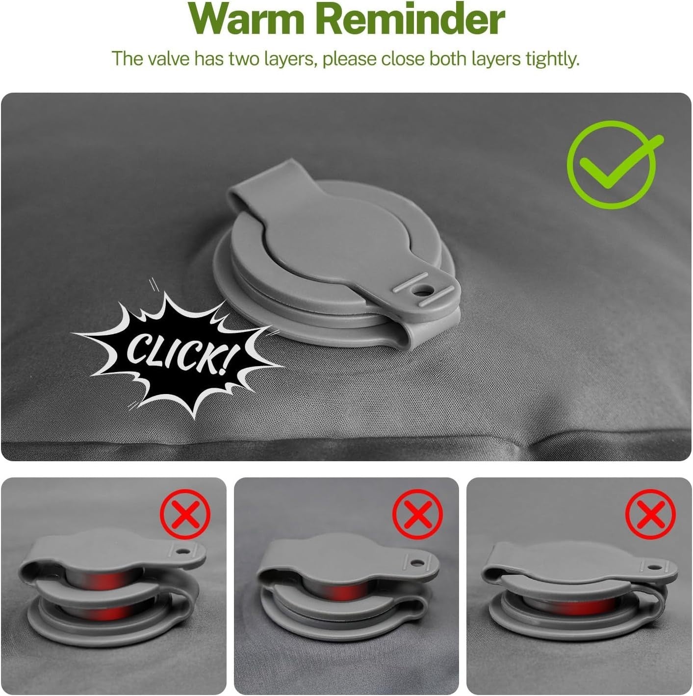 Double Self-Inflating Camping Mat with Pillow | 15cm Thick Outdoor Pad
