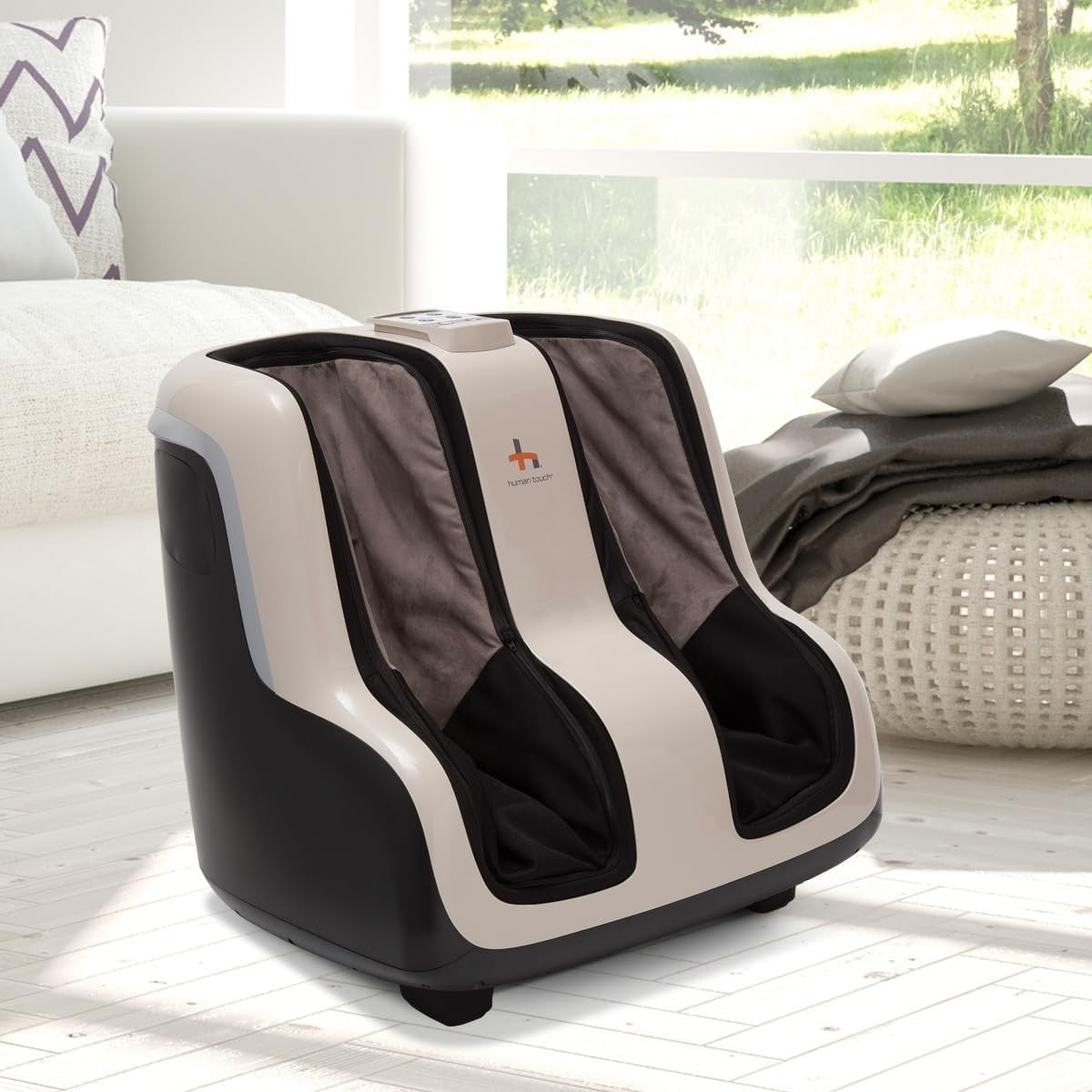 Heated Foot & Calf Massager Shiatsu Deep Kneading Plantar Relief