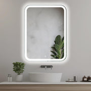LED Bathroom Mirror 60x80cm Touch Sensor, Rounded Corners, Energy Efficient