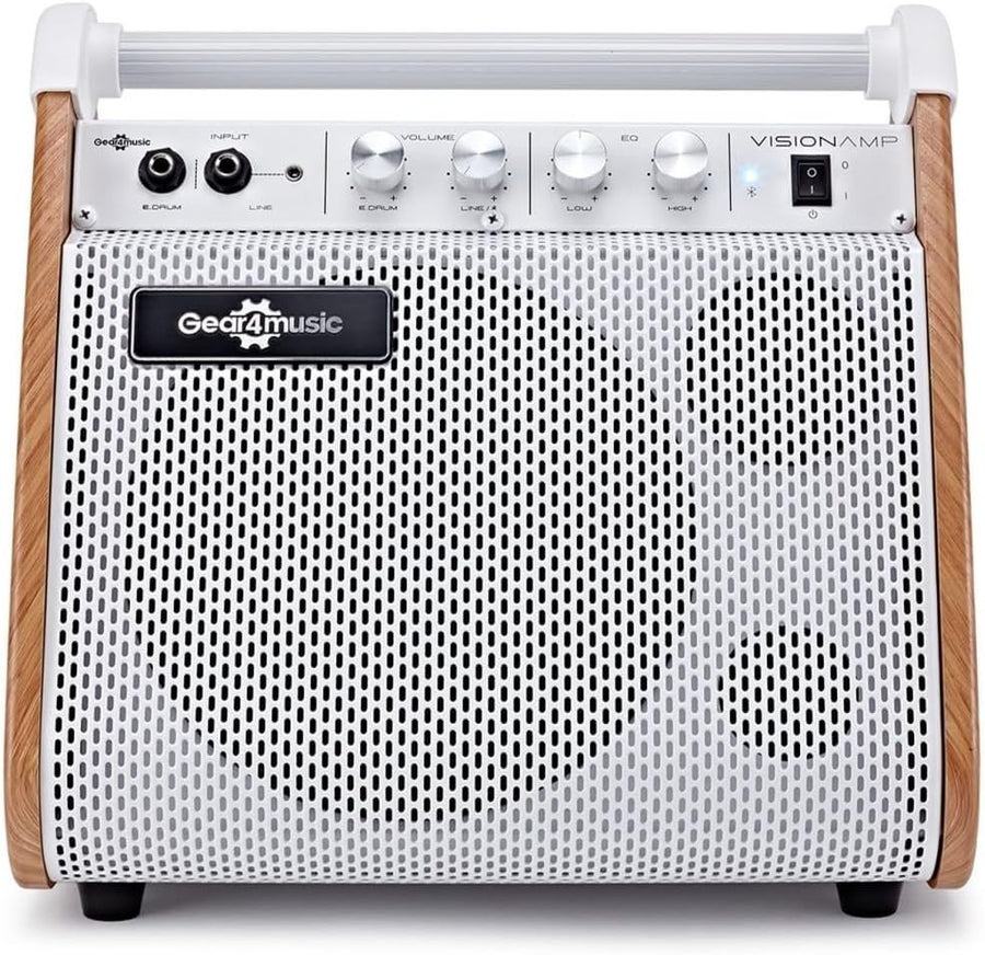 50W Drum Keyboard Amplifier White VISIONAMP Bluetooth EQ