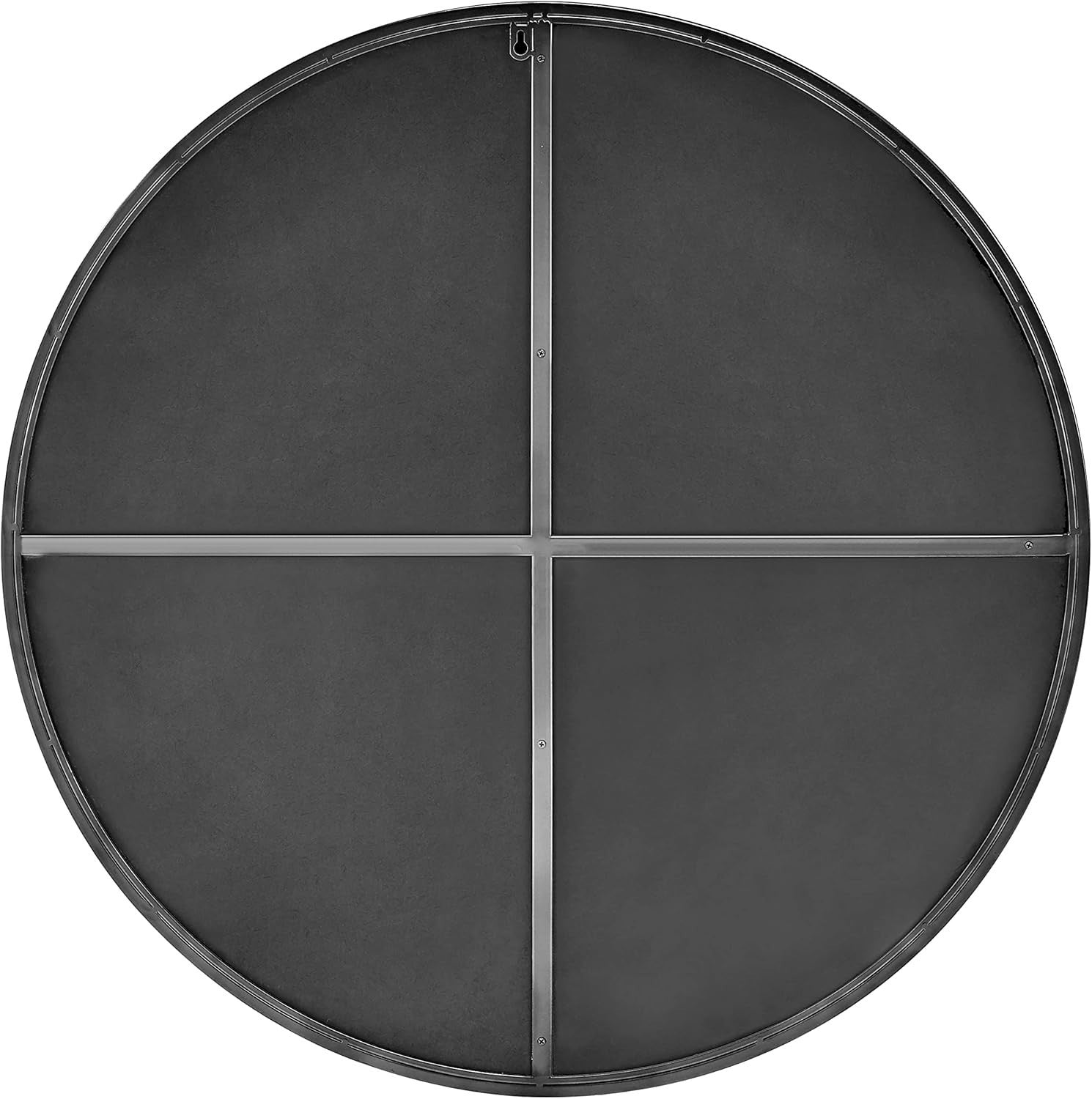 Large Round Wall Mirror 80cm Black Frame Modern Minimalist Home Decor