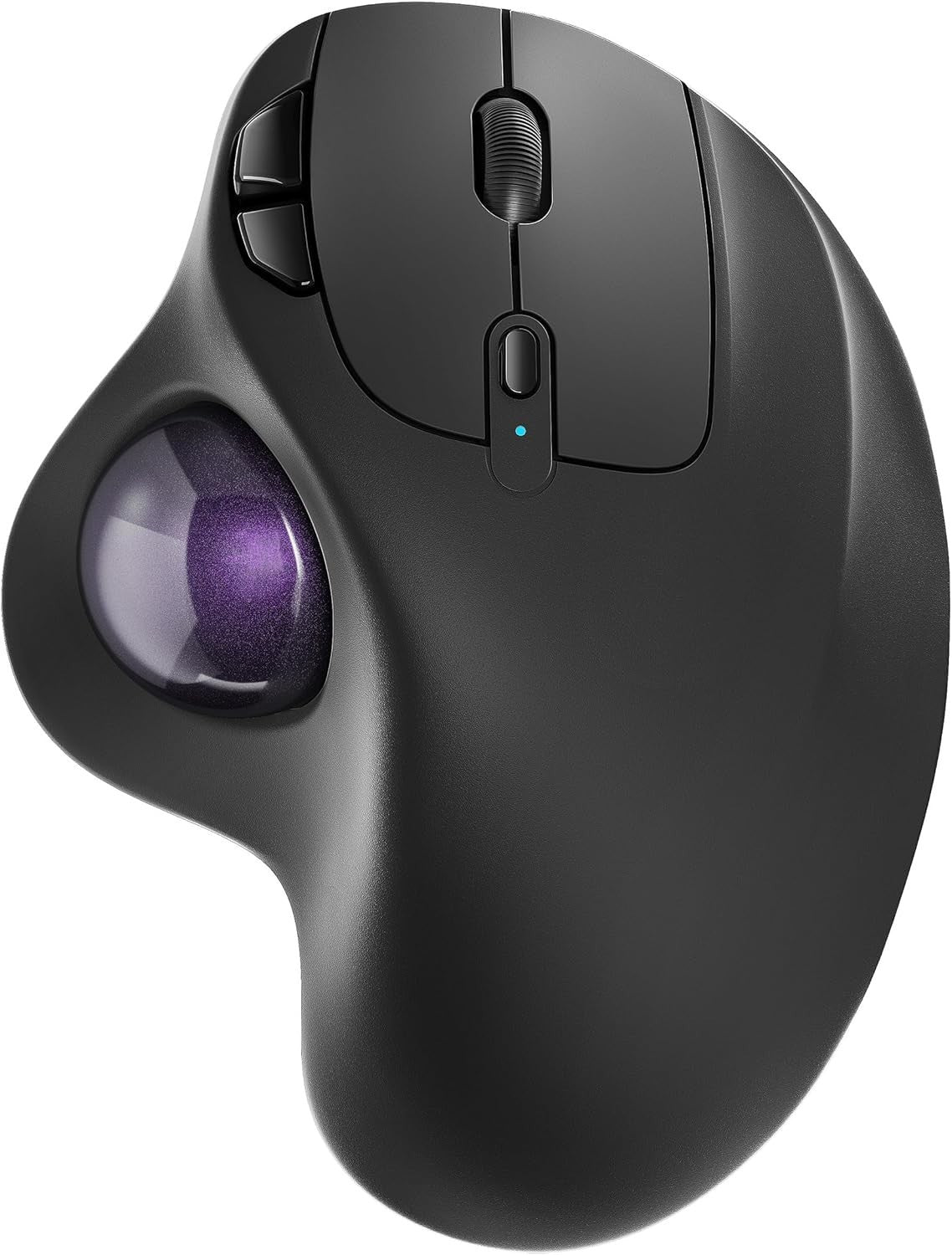 Ergonomic Wireless Trackball Mouse Rechargeable Bluetooth 3-Device PC
