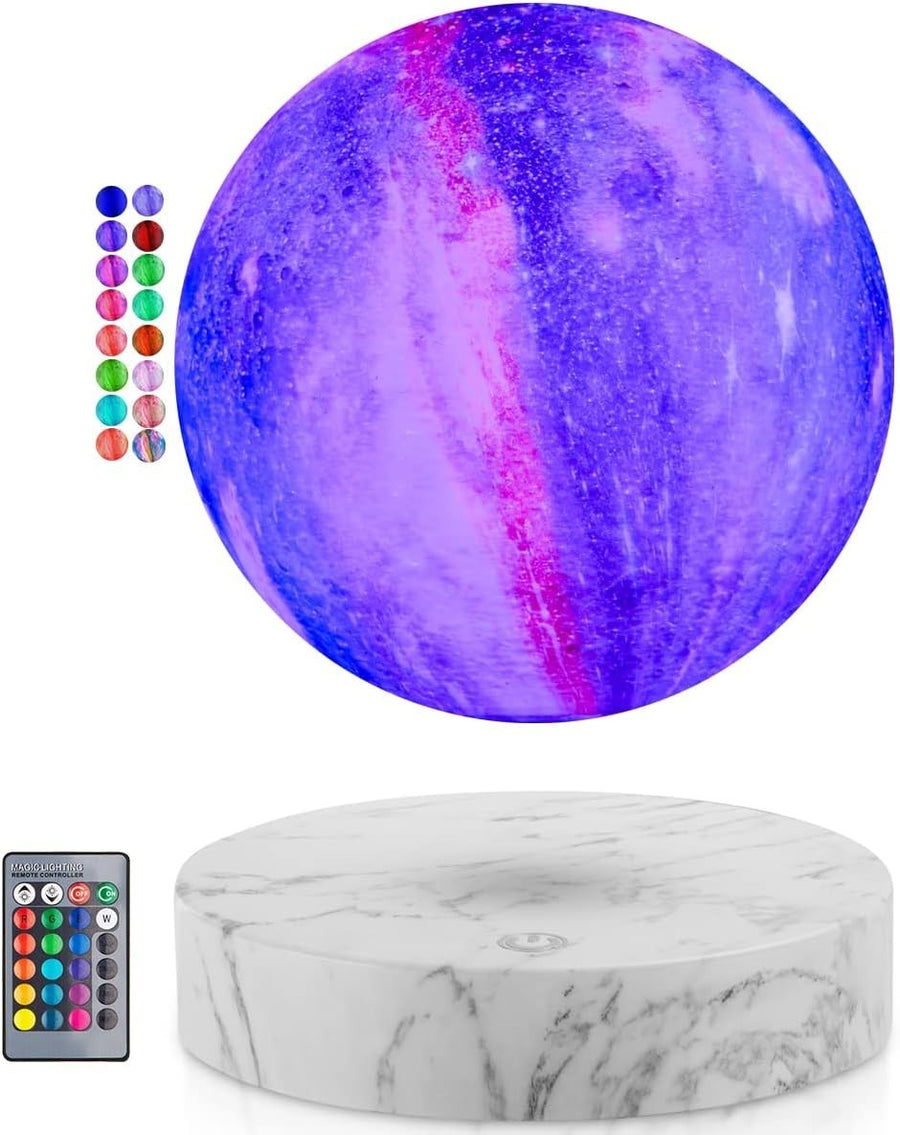 Painted Levitating Galaxy Moon Lamp 16-Color Floating LED Light with Remote