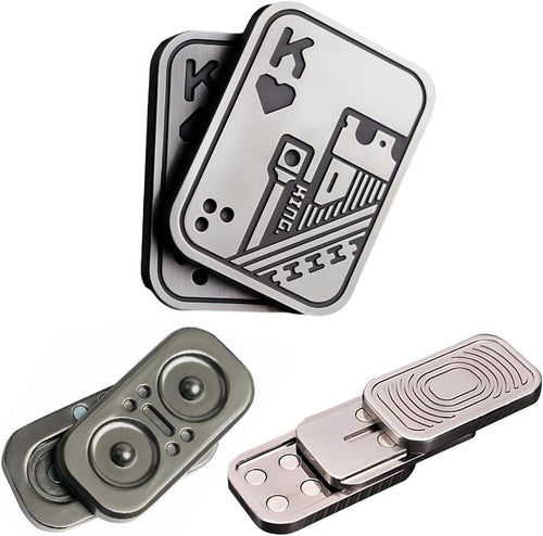 3pc Metal Fidget Slider Set Anxiety ADHD Stress Relief Desk Toy